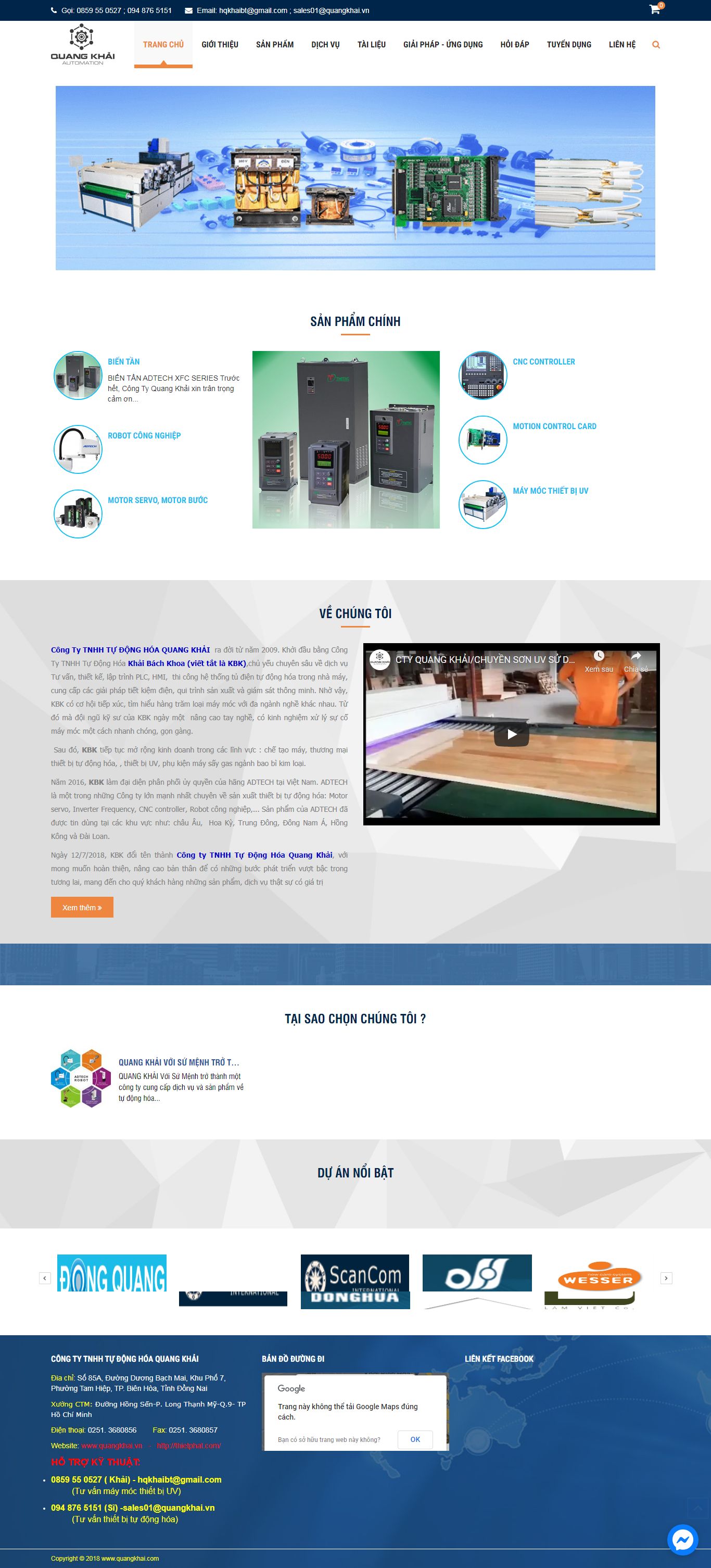 Thiết kế Website web bán robot hàn - quangkhaivn
