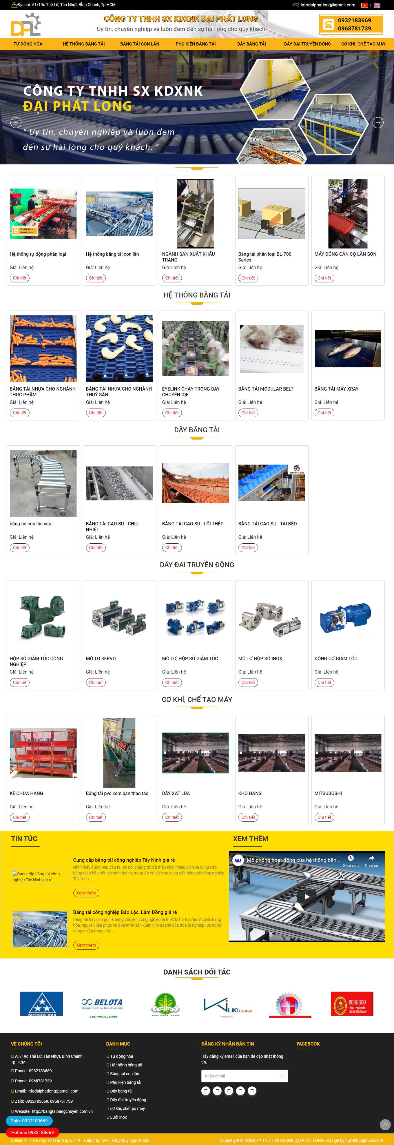 Thiết kế Website web băng tải chịu nhiệt - bangtaibangchuyencomvn