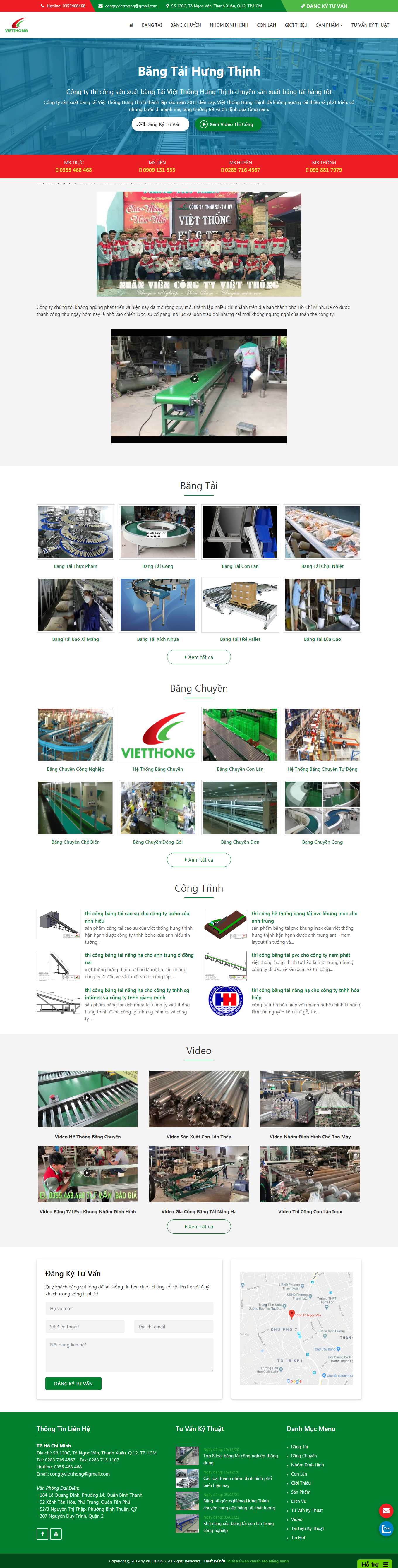 Thiết kế Website web băng tải chịu nhiệt - wwwbangtaihangcom