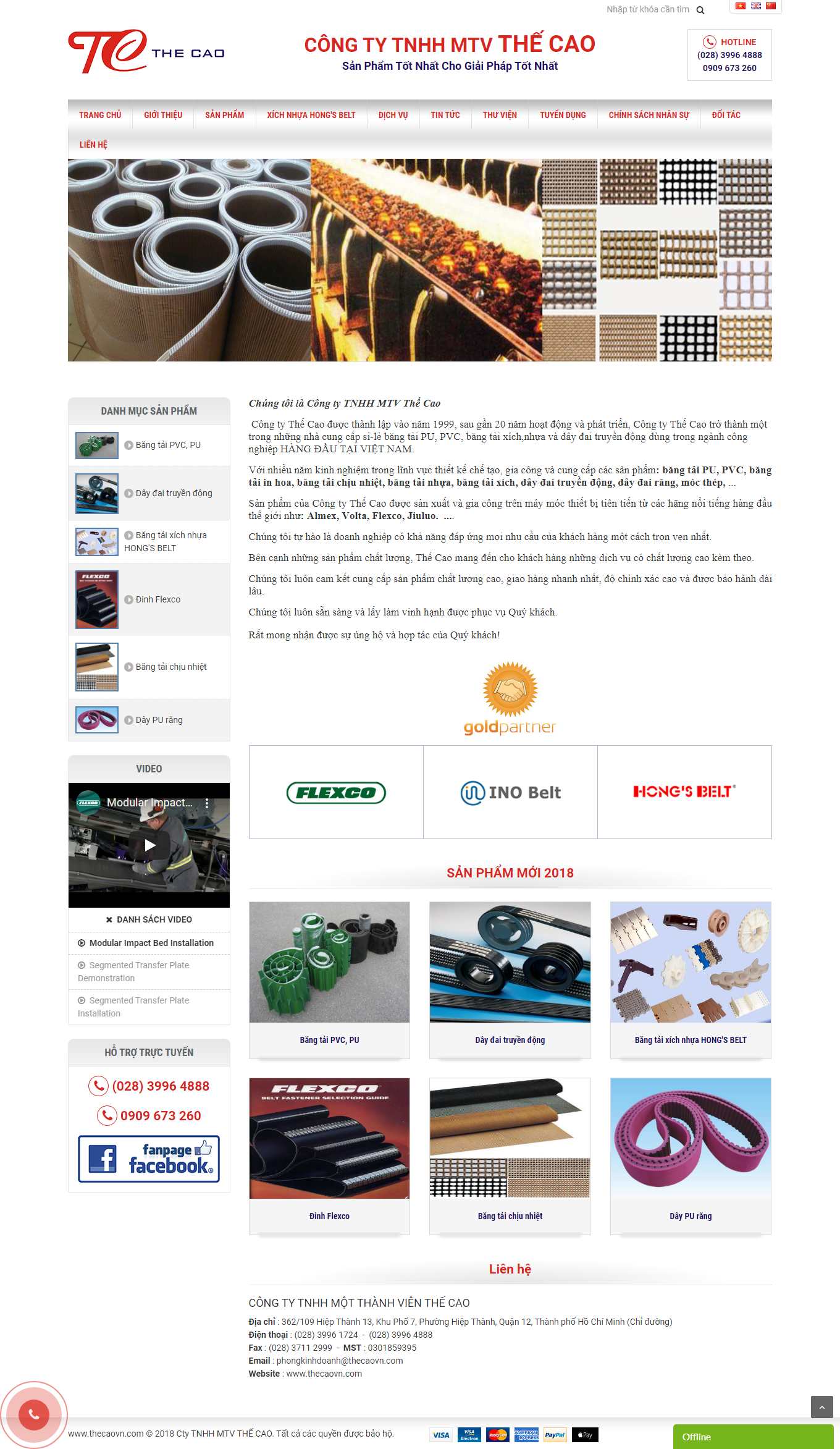 Thiết kế Website web băng tải chịu nhiệt - thecaovncom