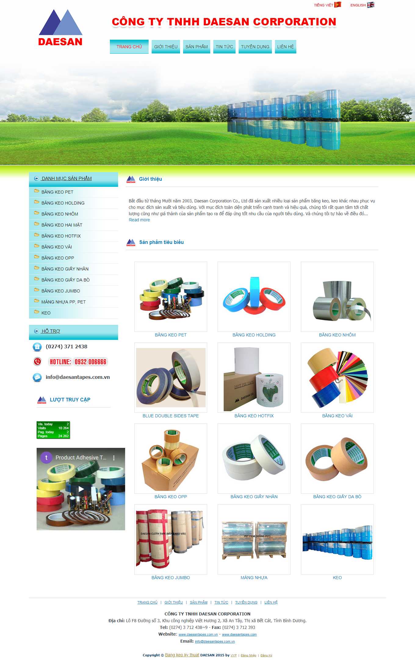Thiết kế Website web bán băng dính - daesantapescom