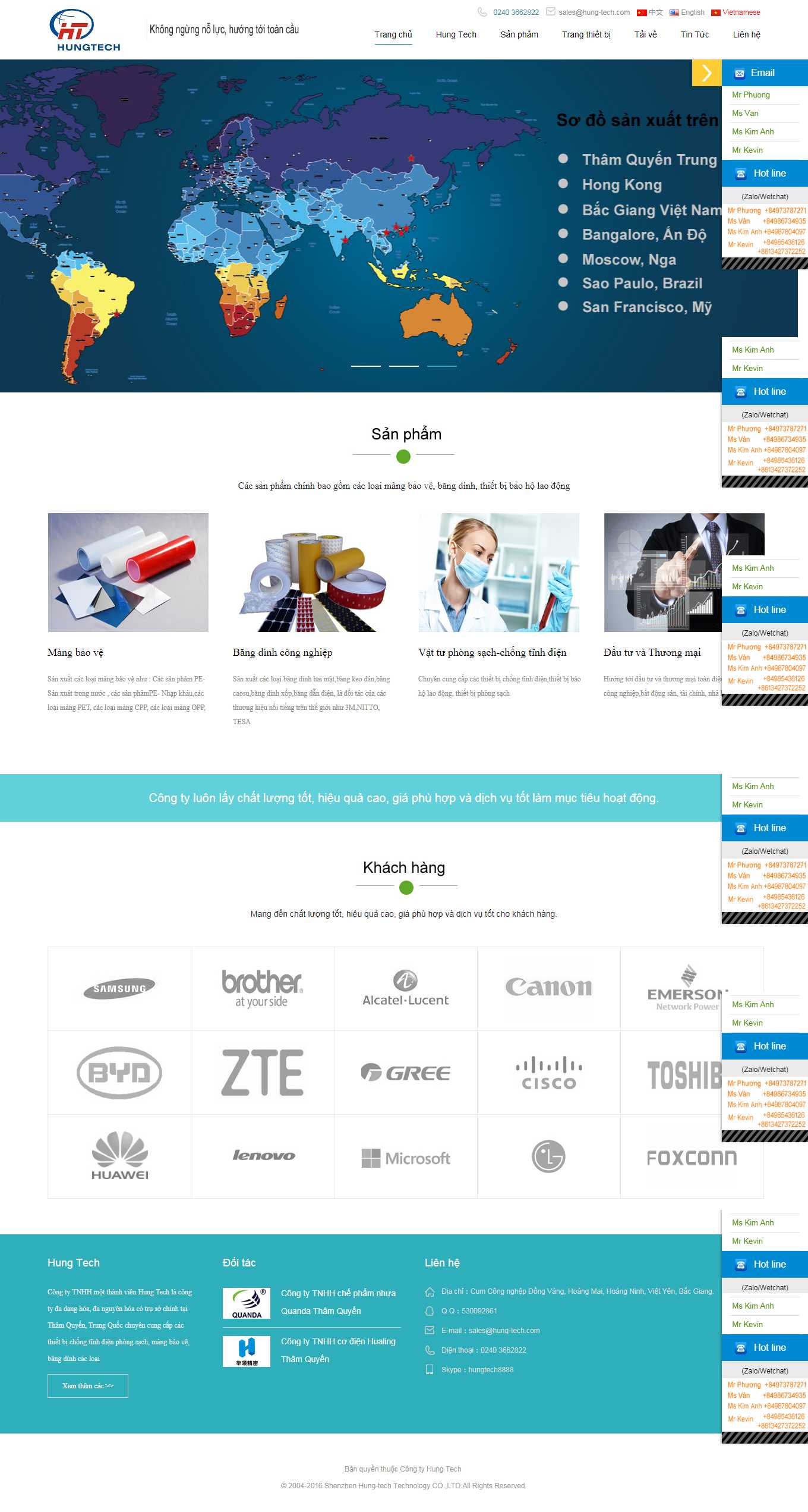 Thiết kế Website web bán băng dính - wwwhung-techcom
