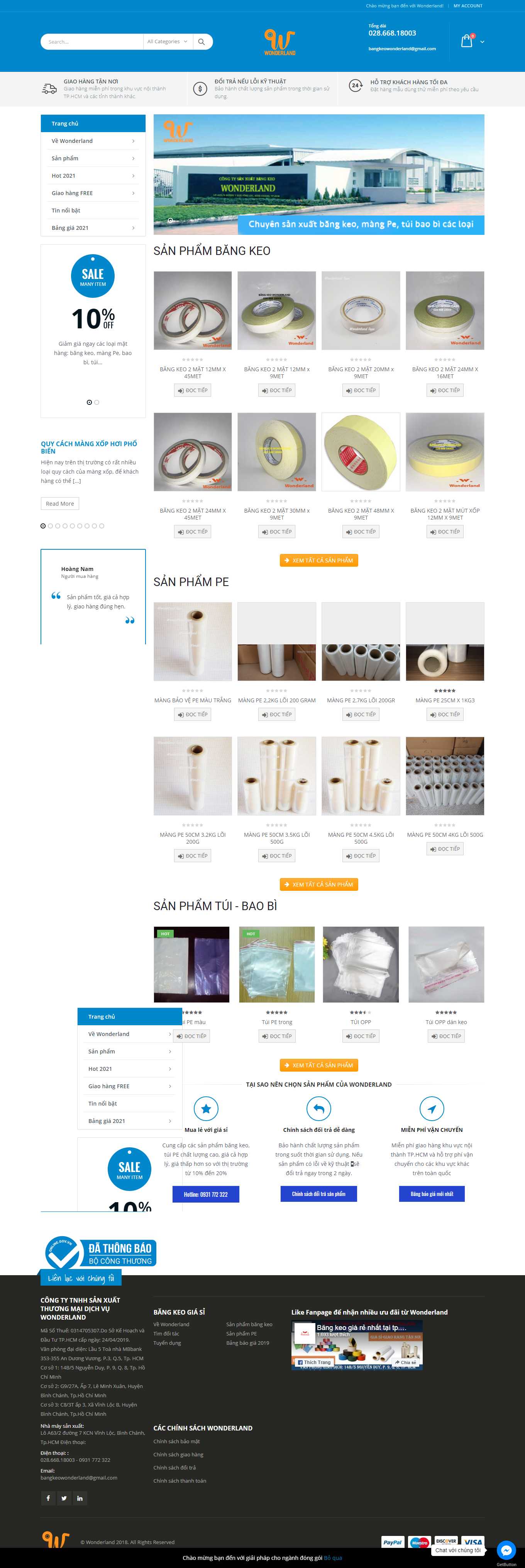 Thiết kế Website web băng keo chịu nhiệt - wwwbangkeogiasivn