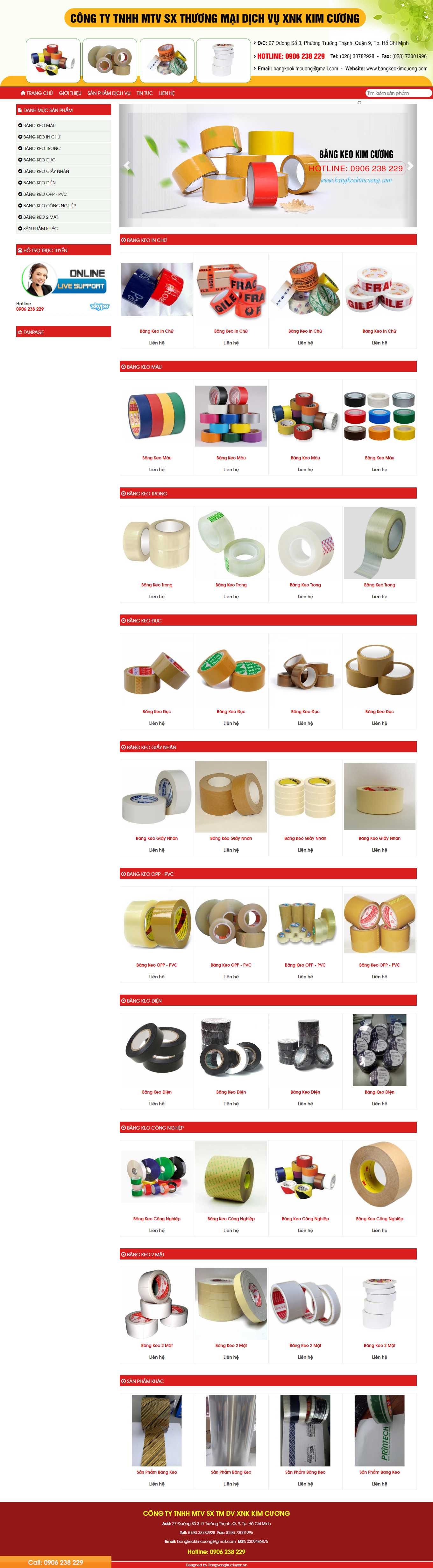 Thiết kế Website web băng keo chịu nhiệt - bangkeokimcuongcom