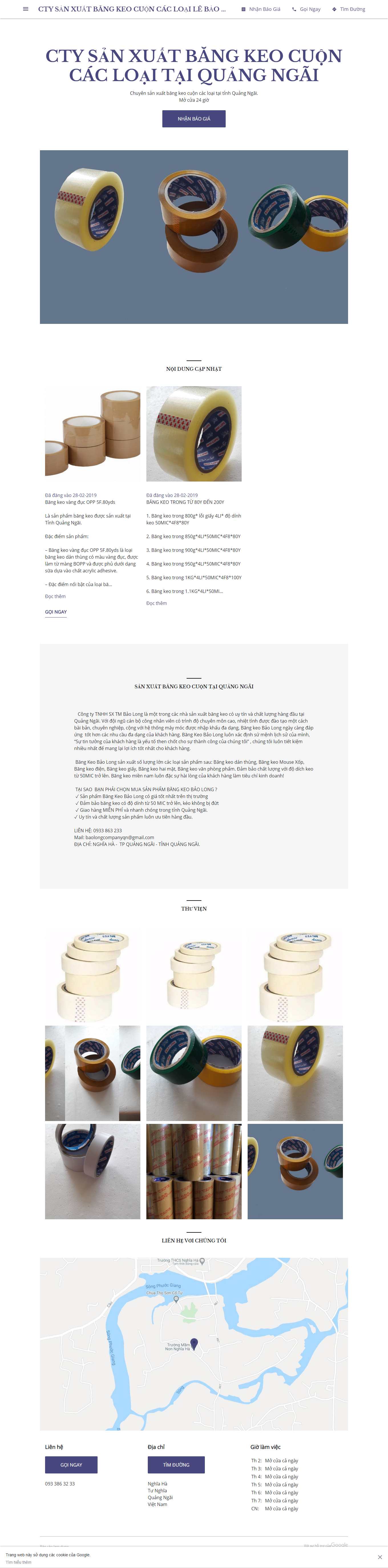 [hiephunglong] Thiết kế Website web bán băng keo vải - baolongcompanycom