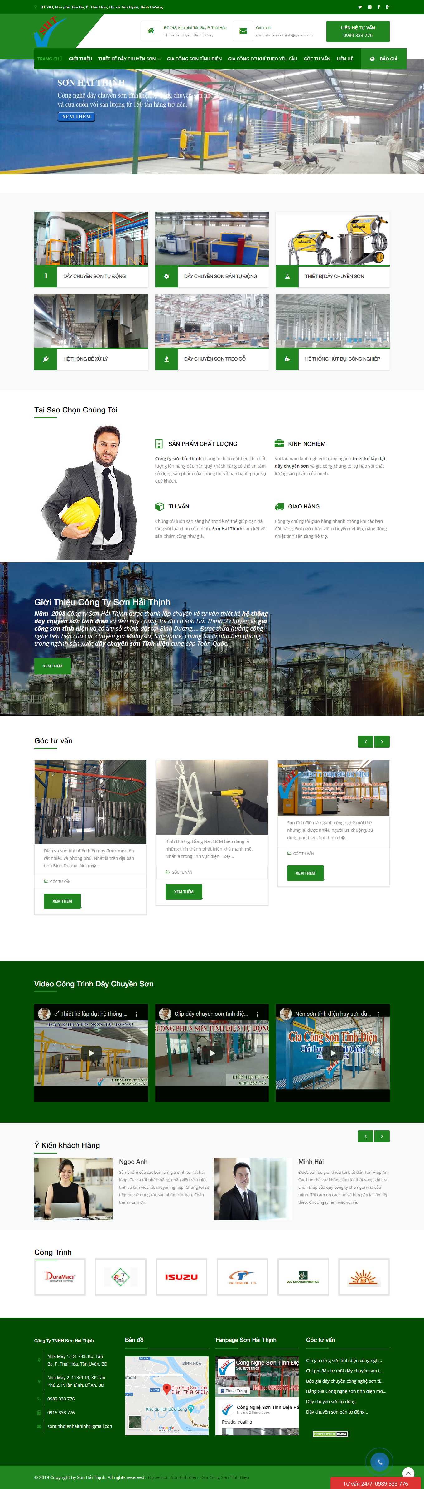 Thiết kế Website web bán thiết bị phun sơn - sonthanhloicom