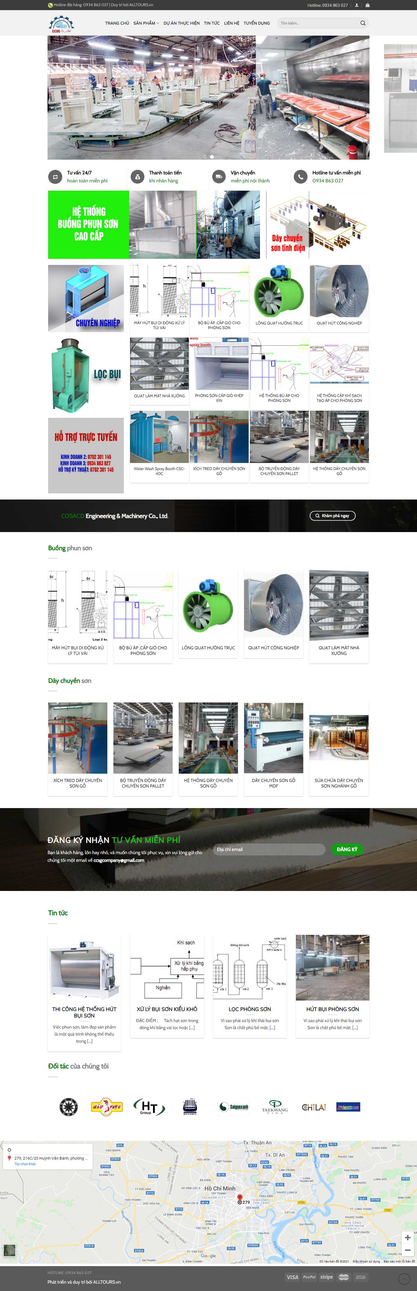 Thiết kế Website web bán thiết bị phun sơn - buongphunsoncom