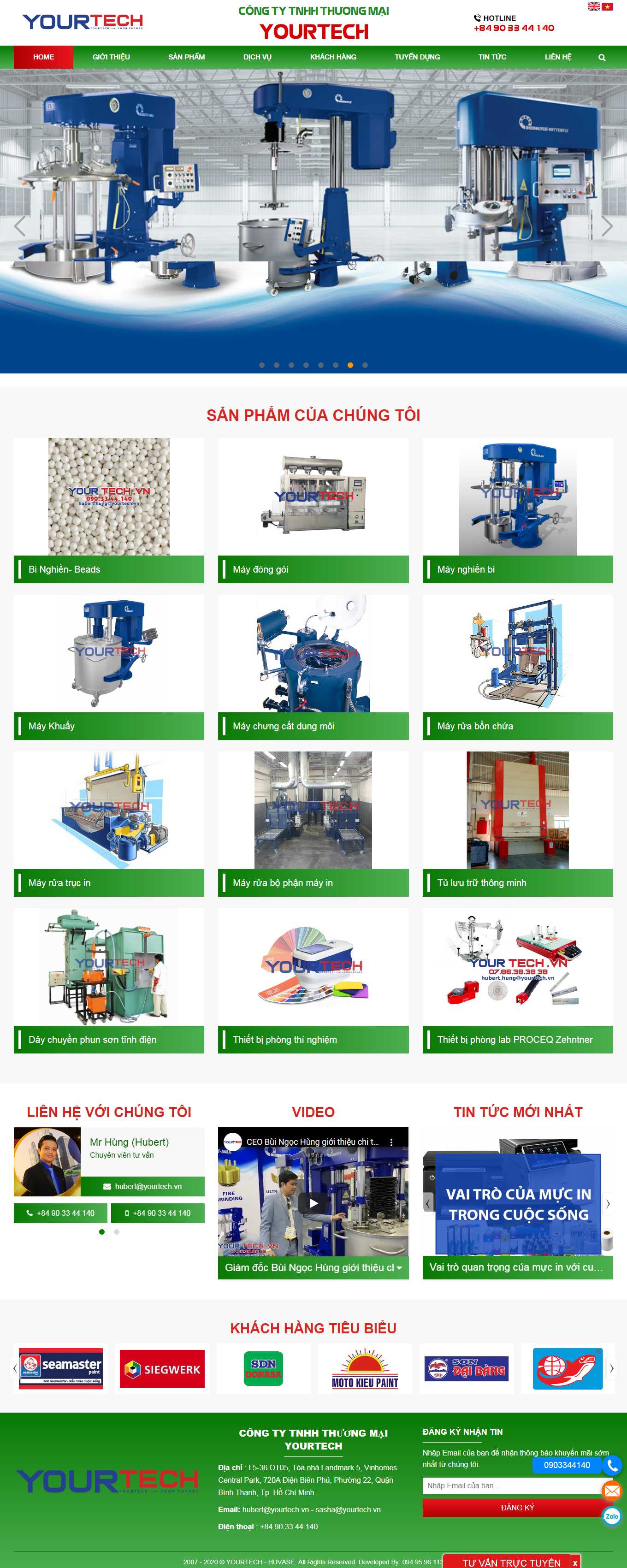 Thiết kế Website web bán thiết bị phun sơn - yourtechvn