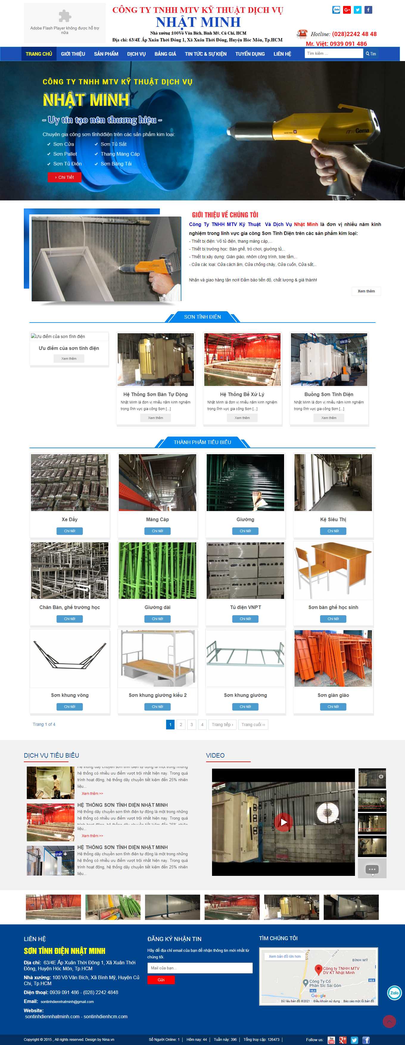 Thiết kế Website web bán sơn tĩnh điện - sontinhdiennhatminhcom