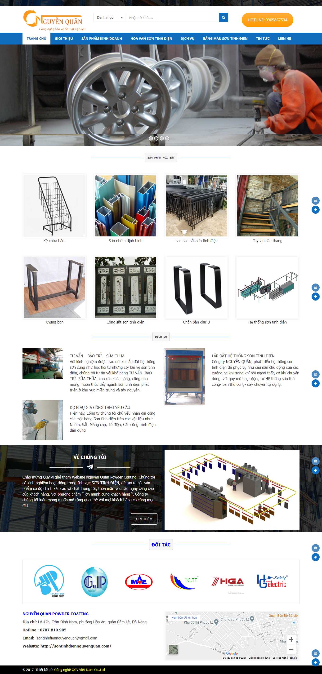 Thiết kế Website web bán sơn tĩnh điện - sontinhdiennguyenquancom