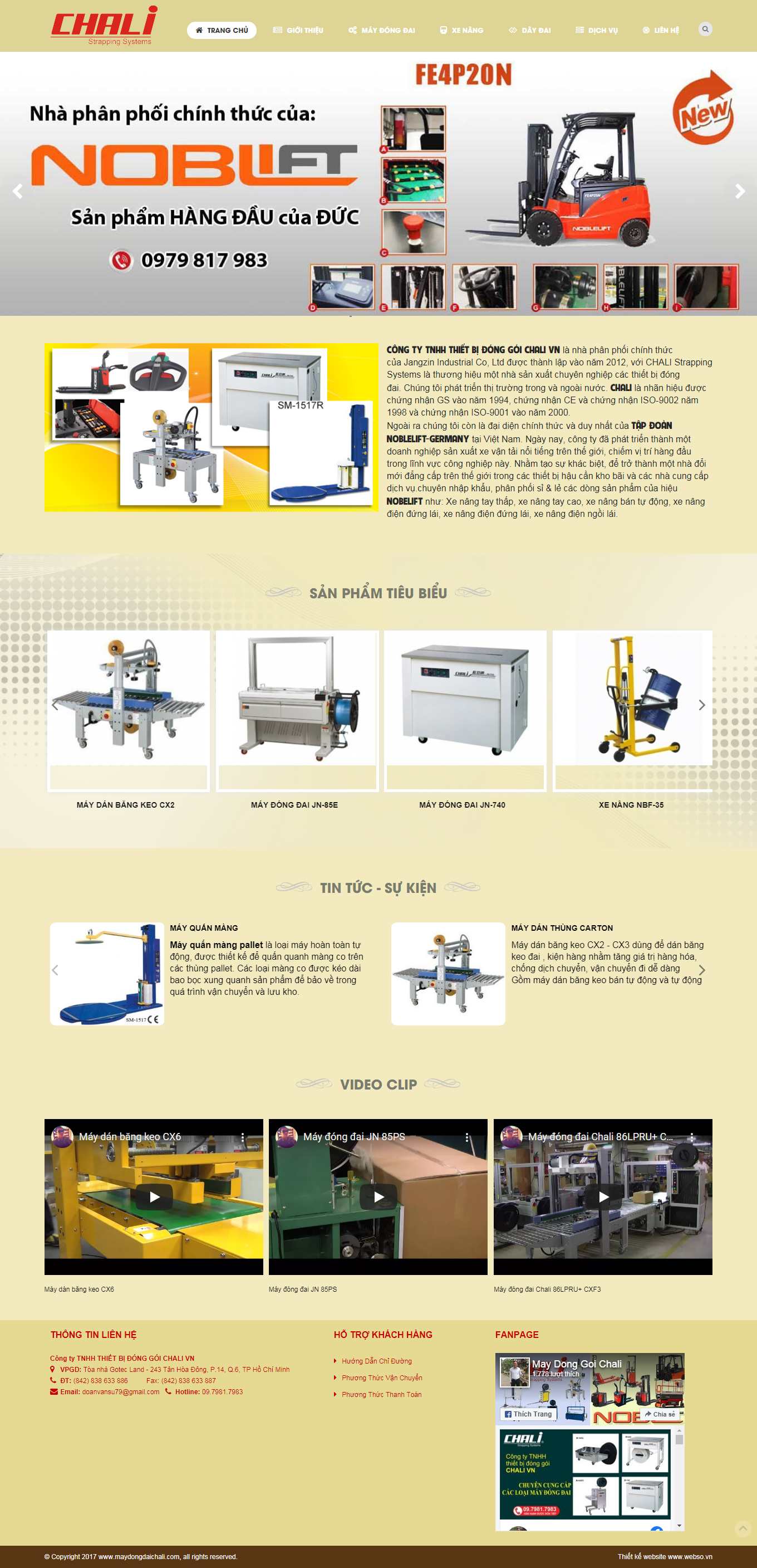 Thiết kế Website web bán máy móc - maydongdaichalicom