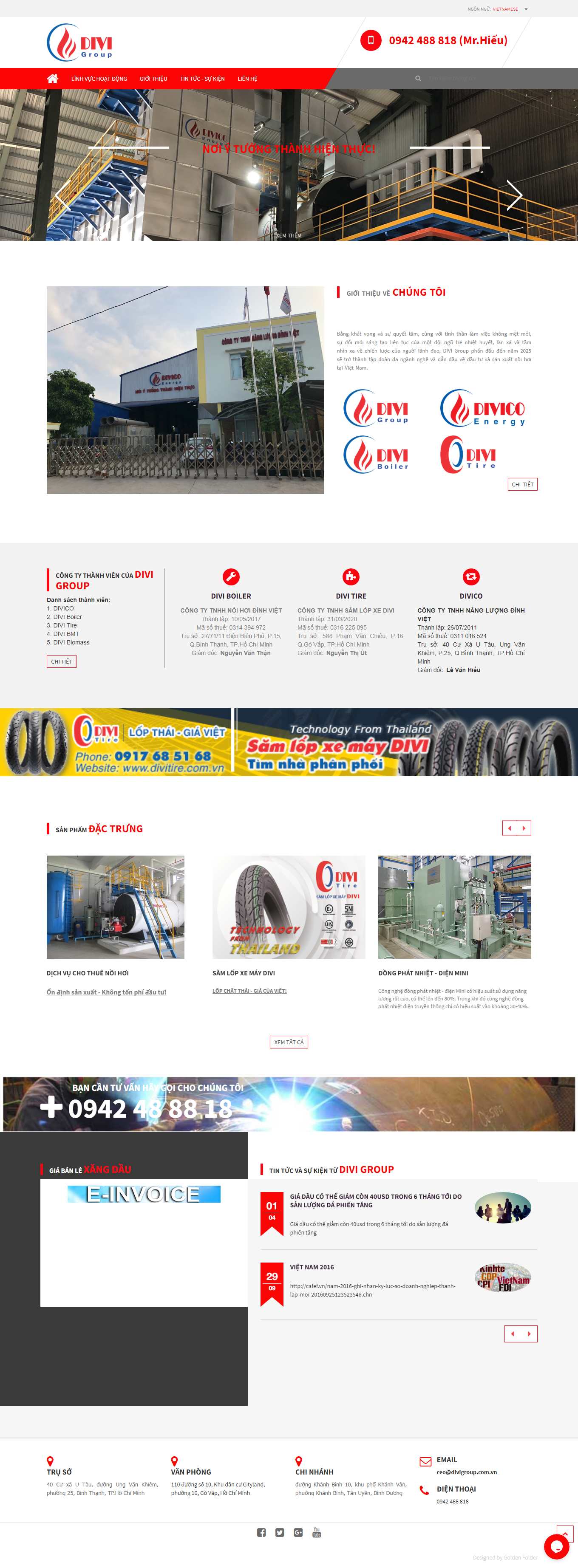 Thiết kế Website web bán nồi hơi - divigroupcomvn