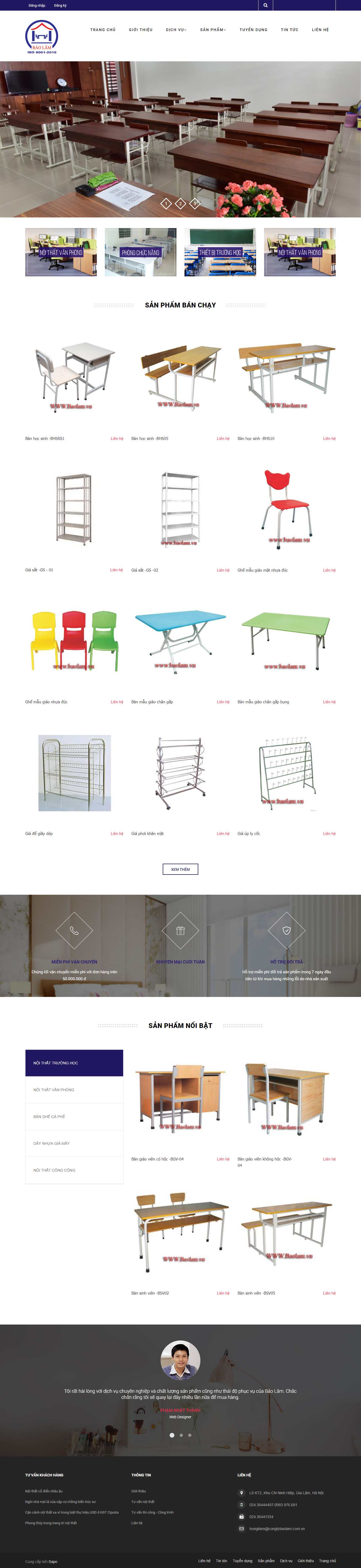 Thiết kế Website web bán bảng kính - baolamvn