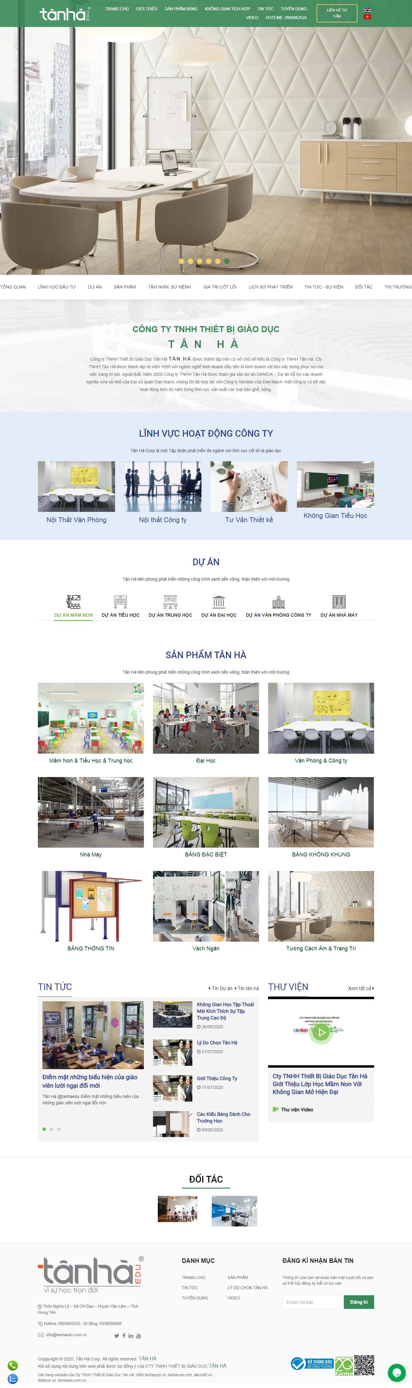 Thiết kế Website web bán bảng từ - tanhacorpvn
