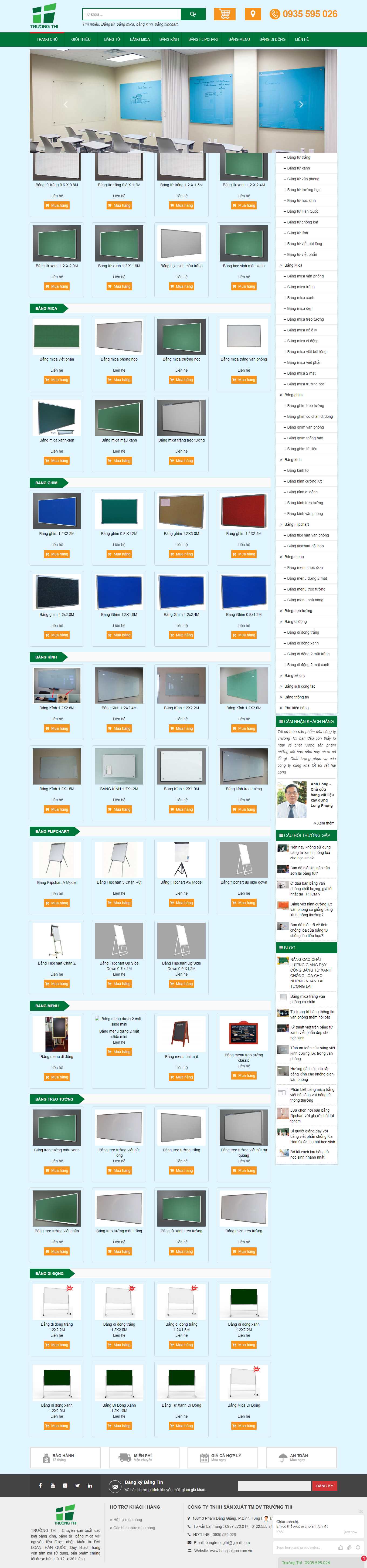 Thiết kế Website web bán bảng từ - bangsaigoncomvn