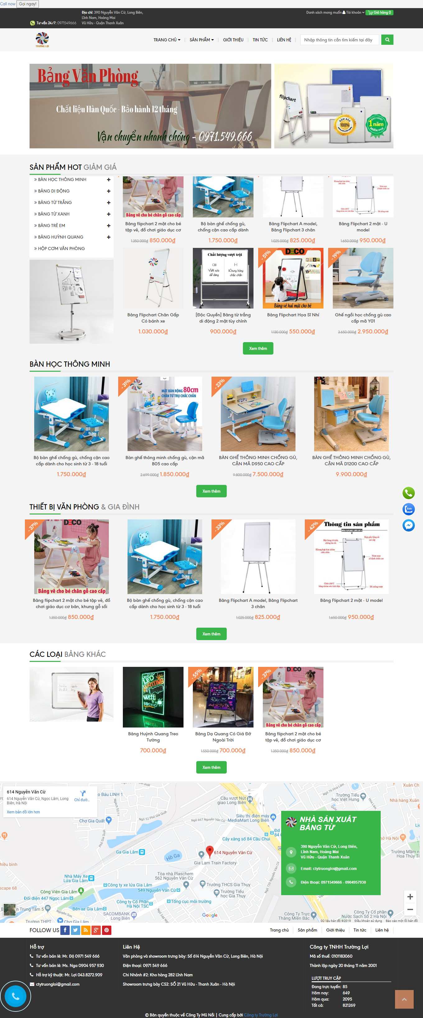 Thiết kế Website web bảng văn phòng - truongloivn