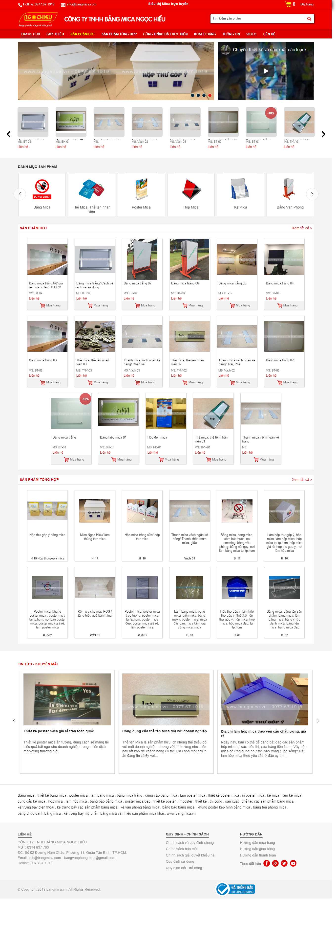 Thiết kế Website web bảng văn phòng - bangmicavn