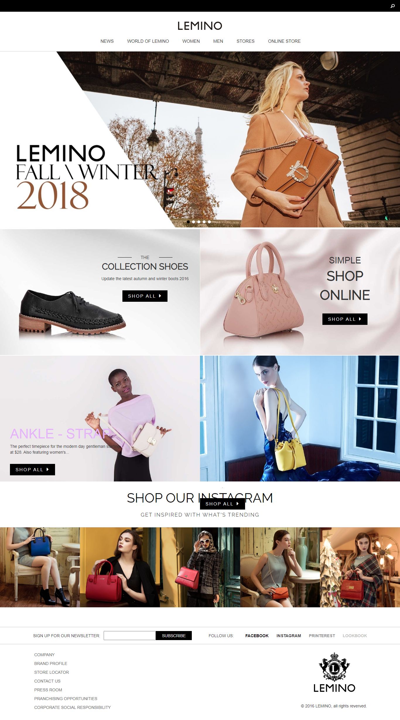 [vascara] Thiết kế Website web bán túi xách nữ - leminonet