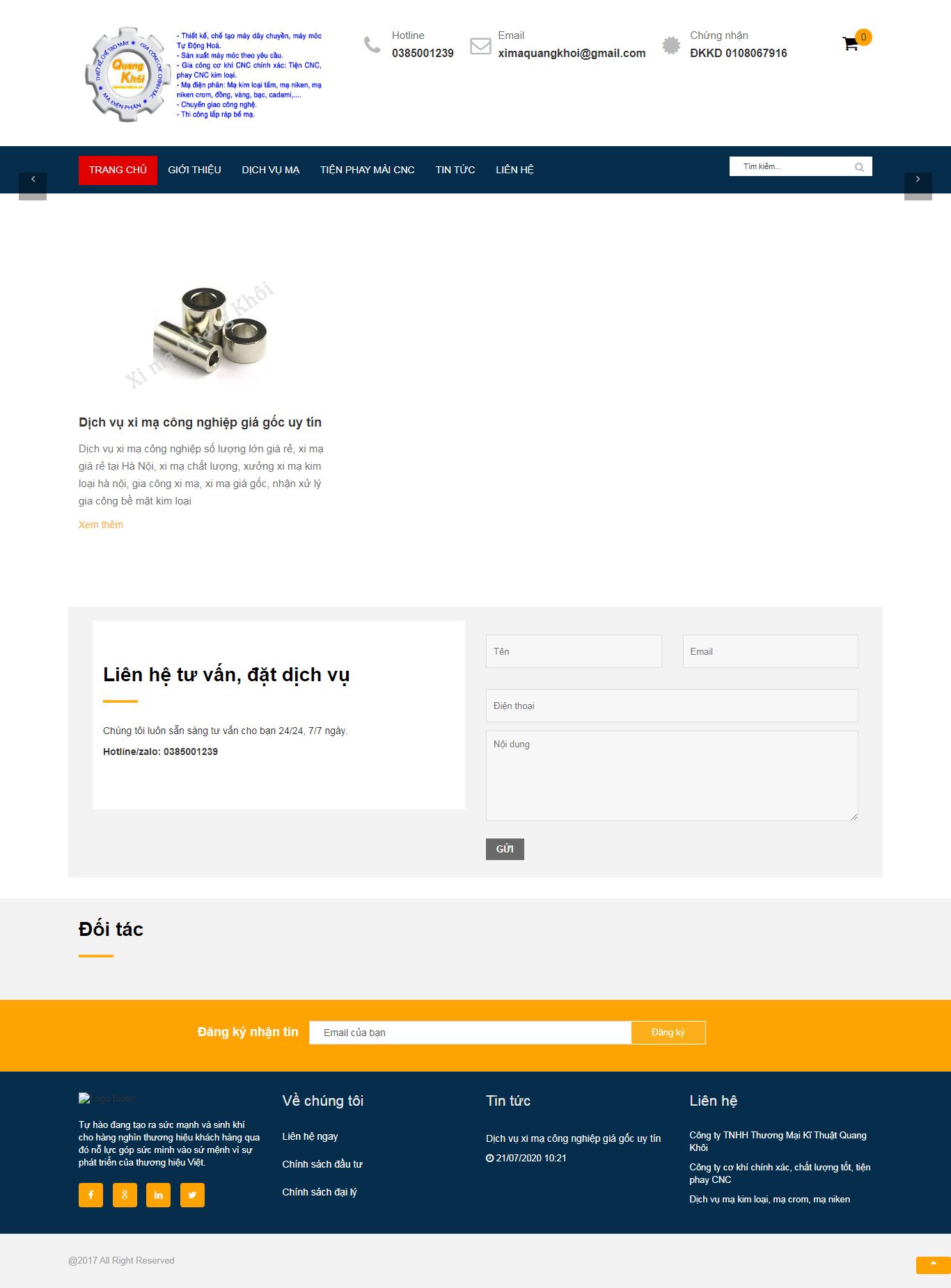 Thiết kế Website web gia công chế tạo - makimloaitotcom