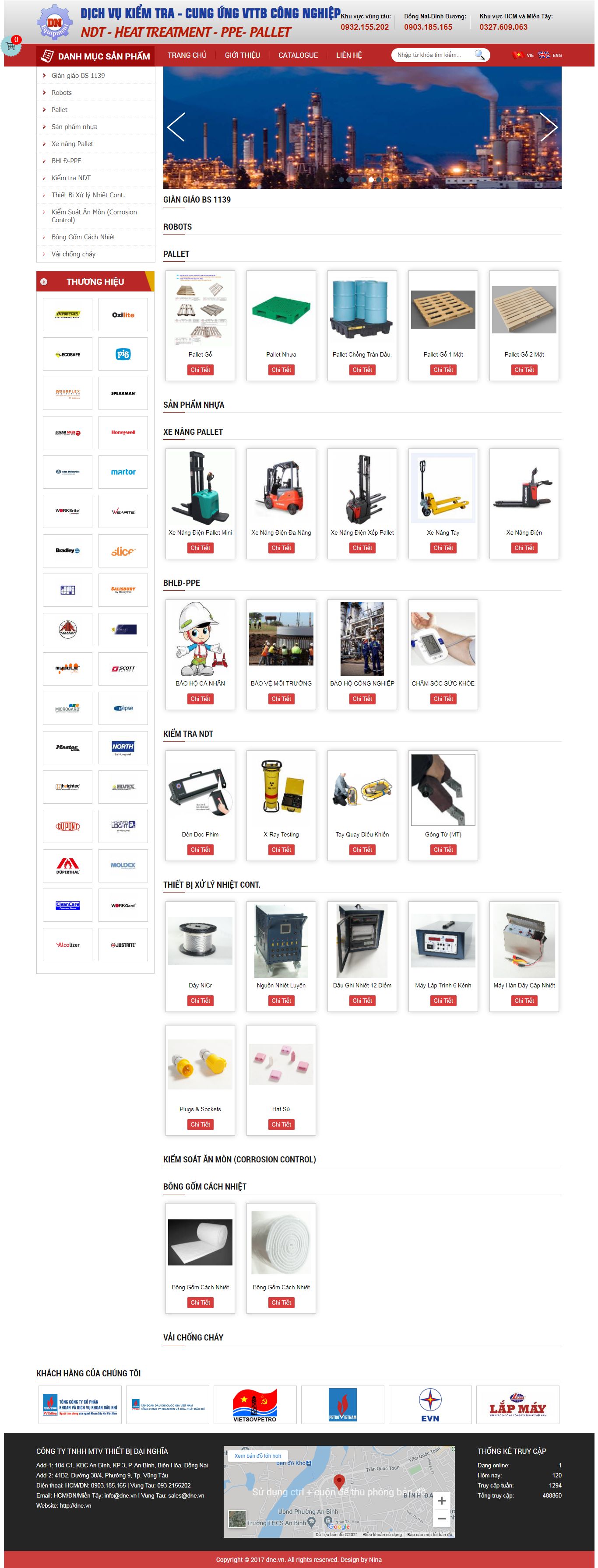 Thiết kế Website web bán thiết bị xử lý nhiệt - dnevn