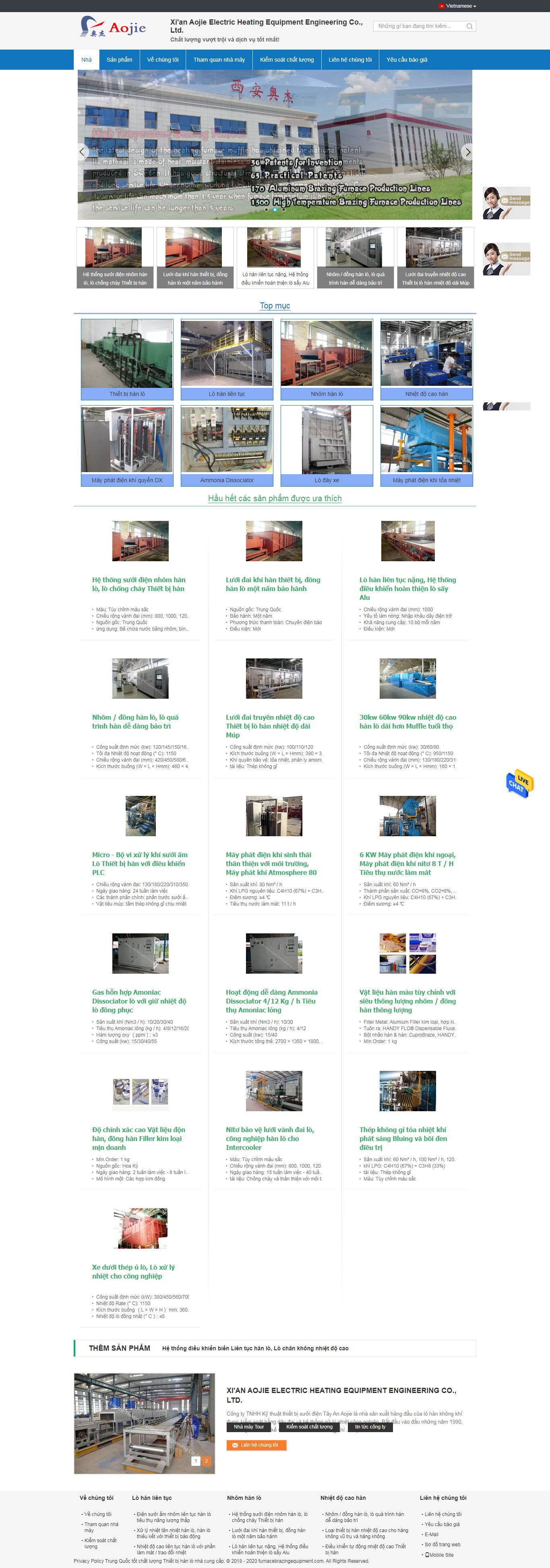 Thiết kế Website web thiết bị và phụ kiện - vietnamesefurnacebrazingequipmentcom