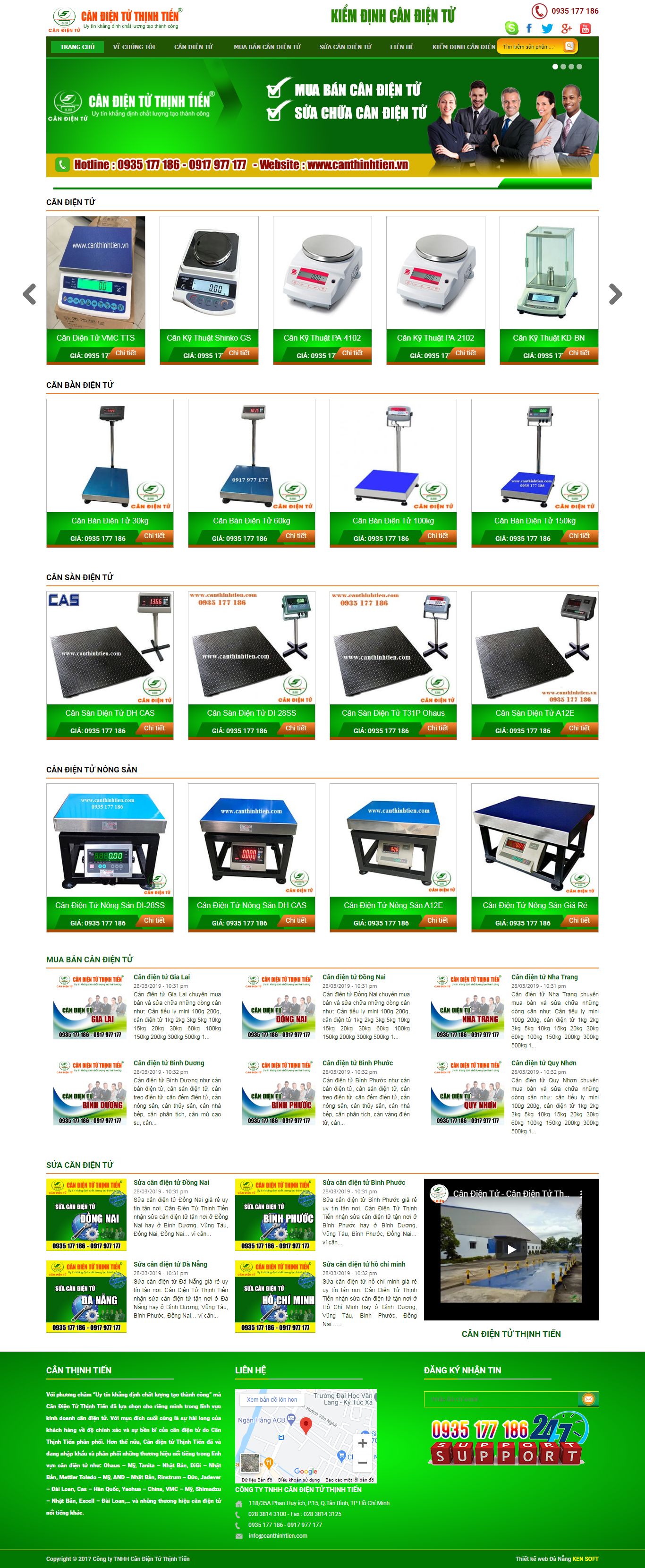 Thiết kế Website web thiết bị và phụ kiện - canthinhtienvn