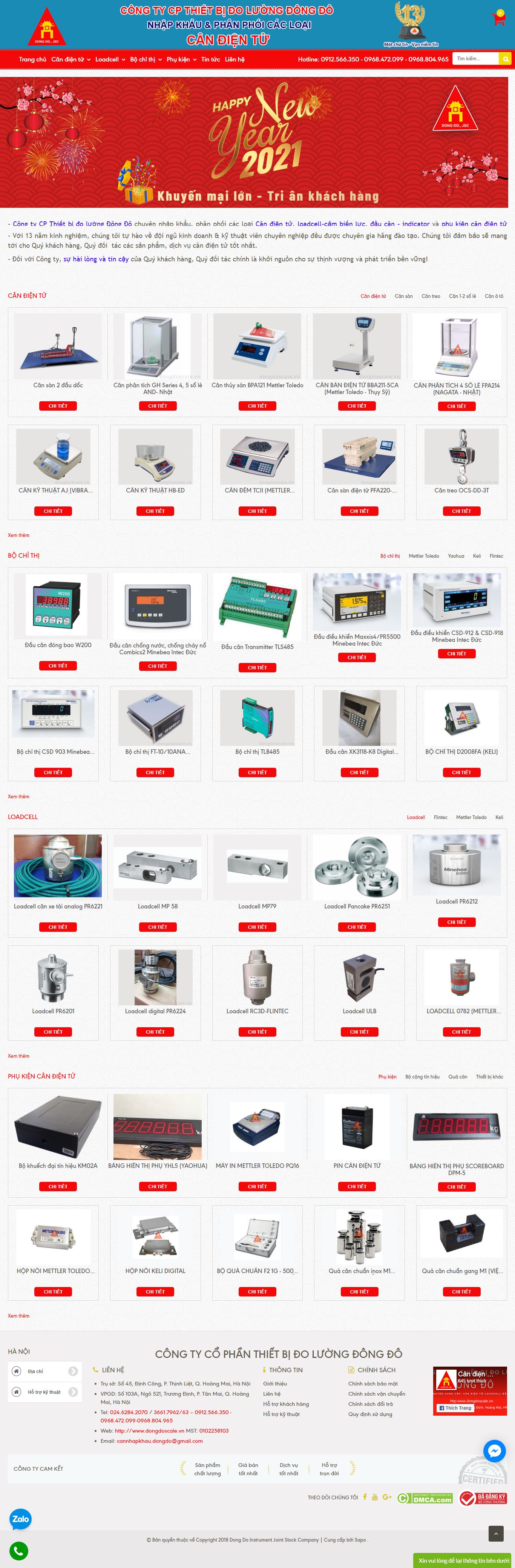 Thiết kế Website web thiết bị và phụ kiện - dongdoscalevn