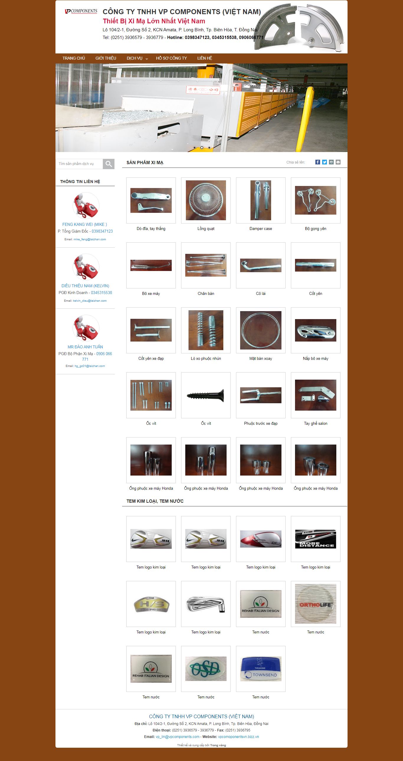 [macrom] Thiết kế Website web bán thiết bị phủ hợp kim - wwwvpcomponentsvnbizzvn