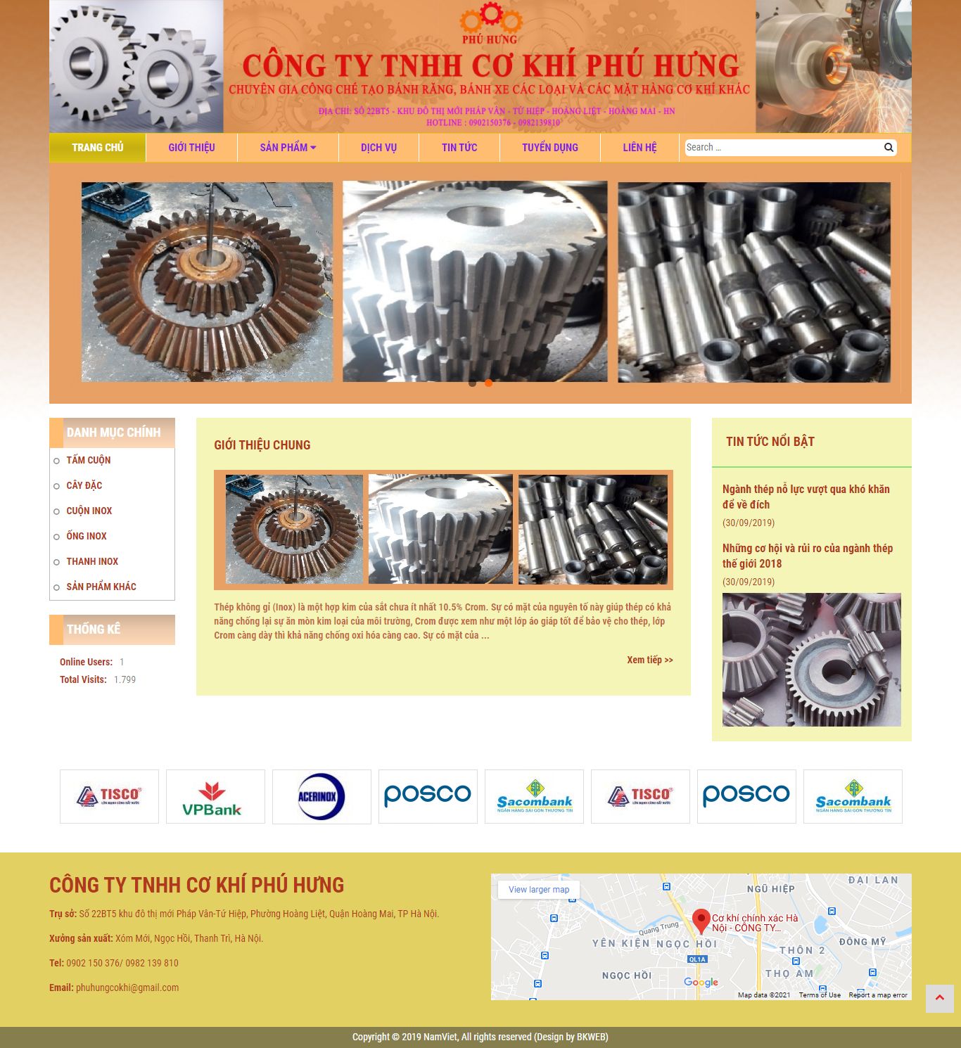 [macrom] Thiết kế Website web bán thiết bị phủ hợp kim - phuhungcokhicom