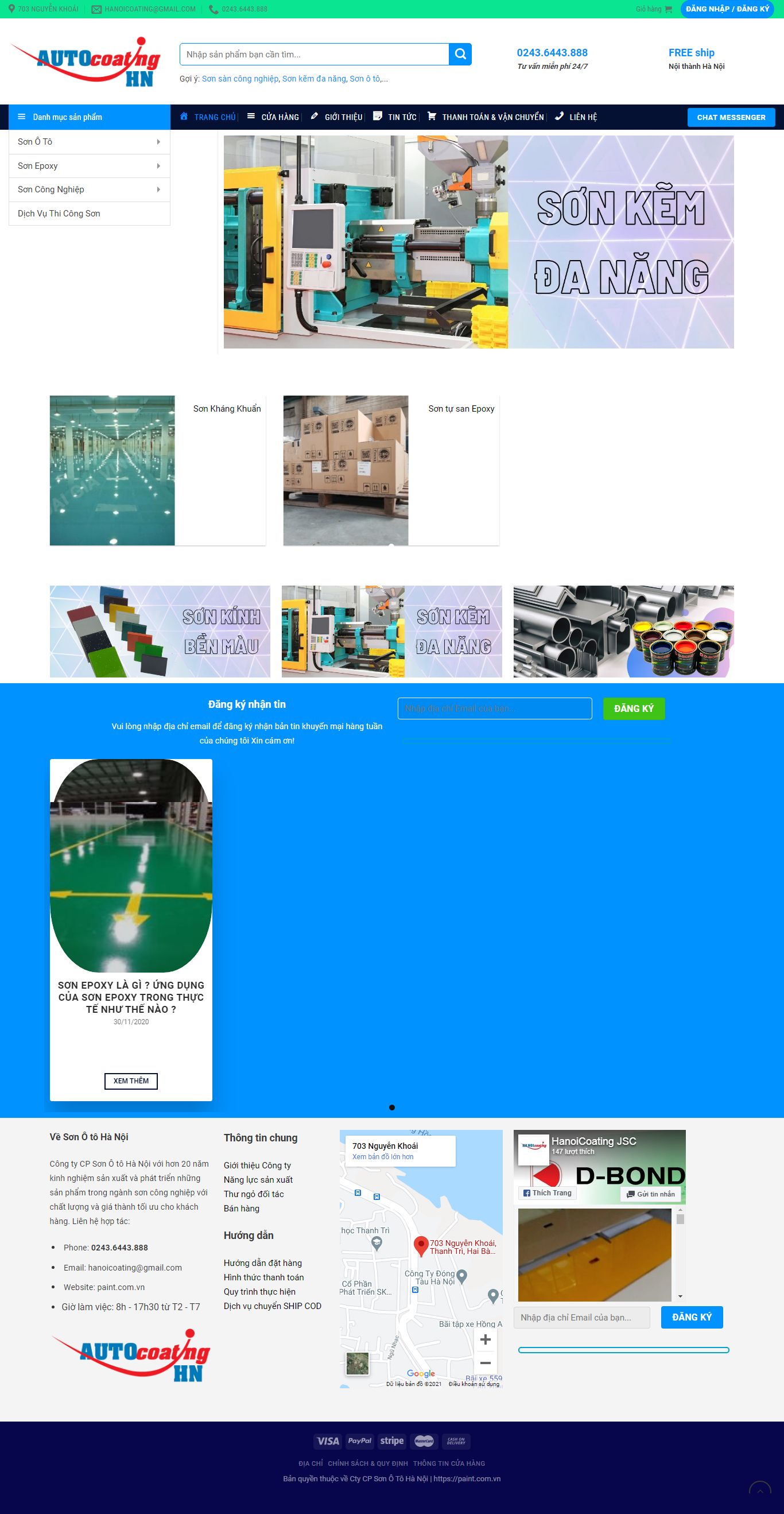 Thiết kế Website web bán sơn công nghiệp - paintcomvn