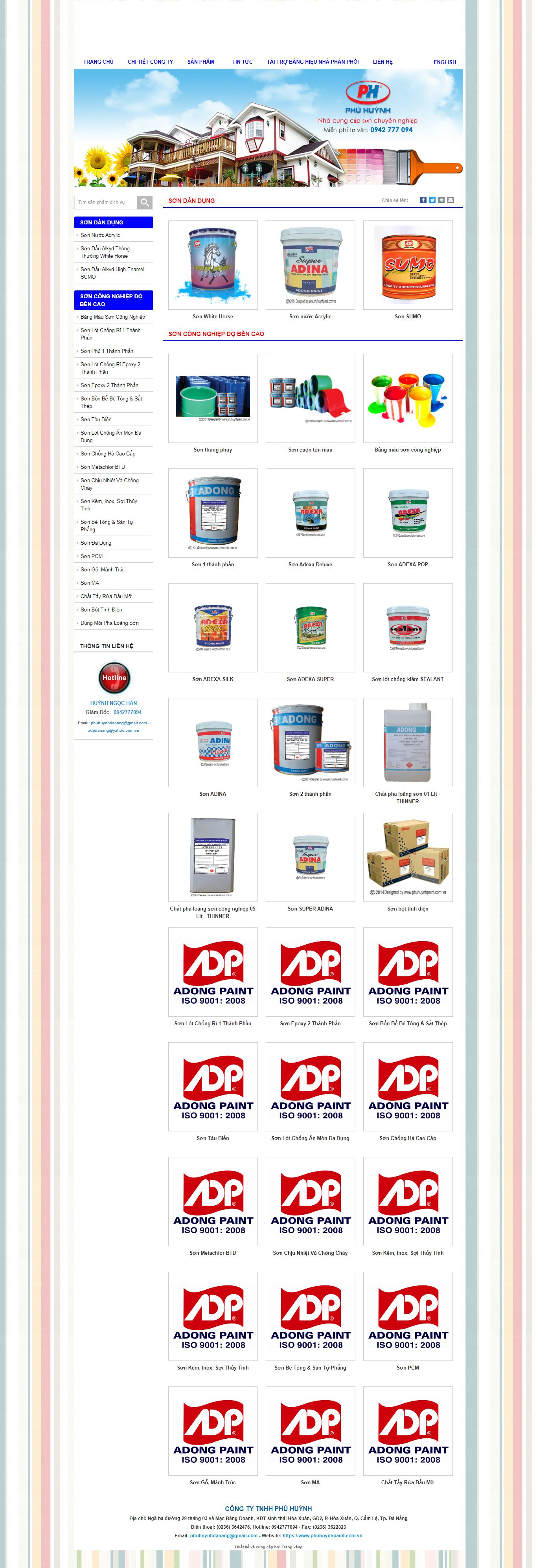 Thiết kế Website web bán sơn công nghiệp - phuhuynhpaintcomvn