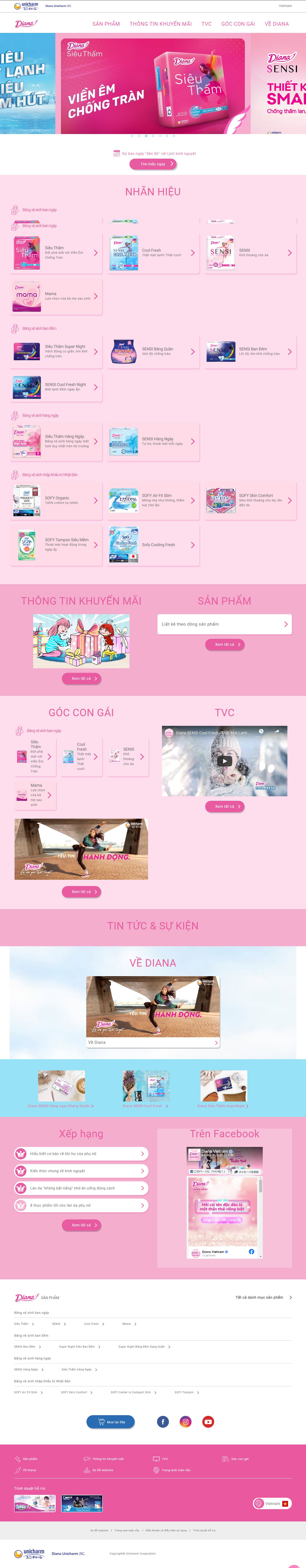 Thiết kế Website web bán bỉm người lớn - wwwdianacomvn