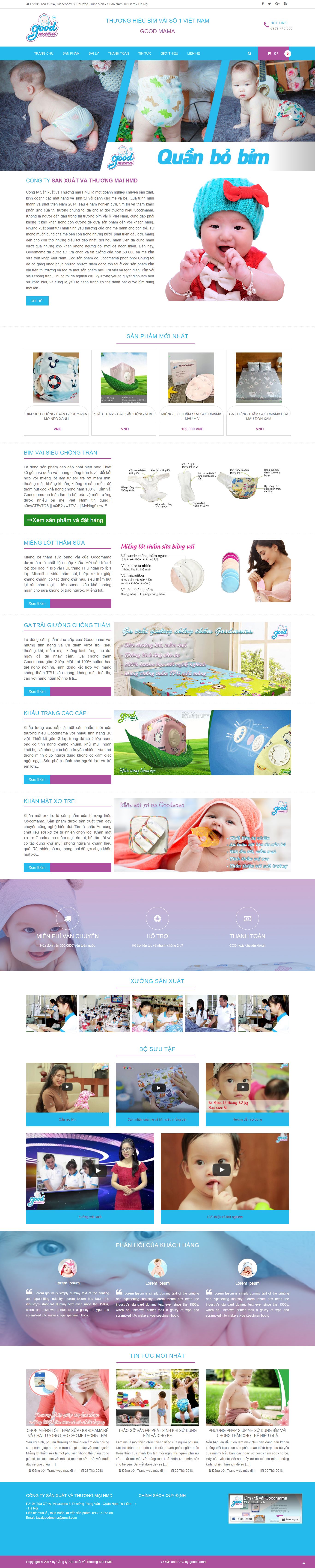 Thiết kế Website web bán bỉm người lớn - goodmamanetvn