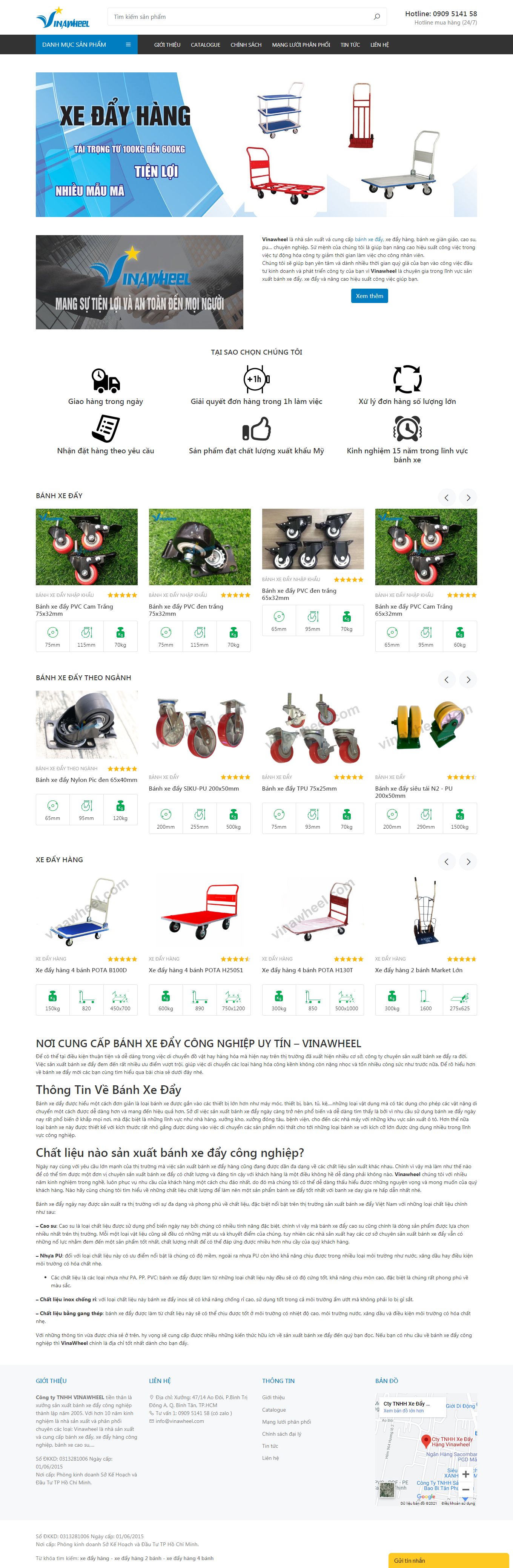 [caosusonthanh] Thiết kế Website web bánh xe chịu lực - vinawheelcom