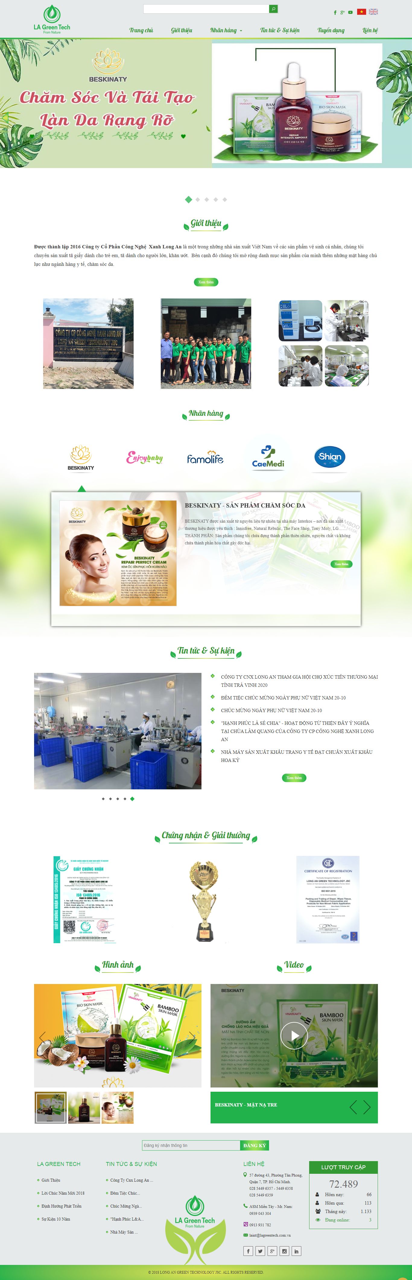 Thiết kế Website web bán bỉm người lớn - lagreentechcomvn