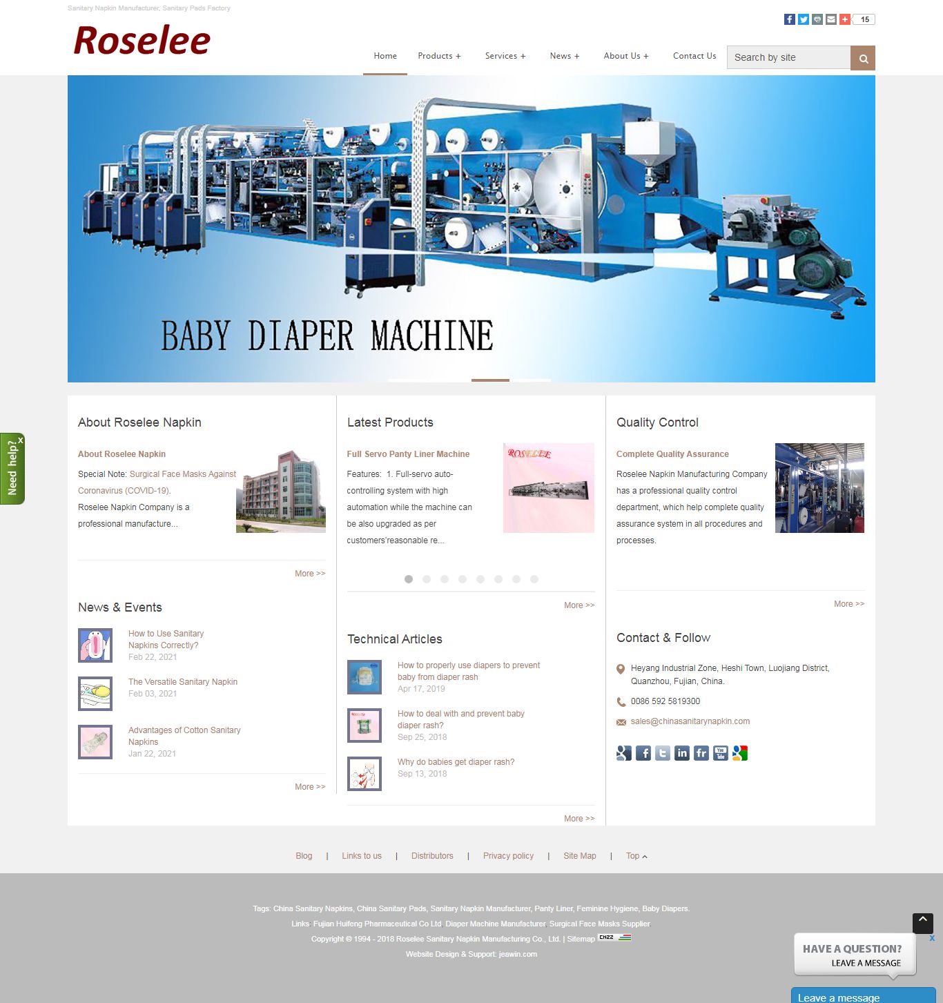 Thiết kế Website web bán bỉm người lớn - wwwchinasanitarynapkincom