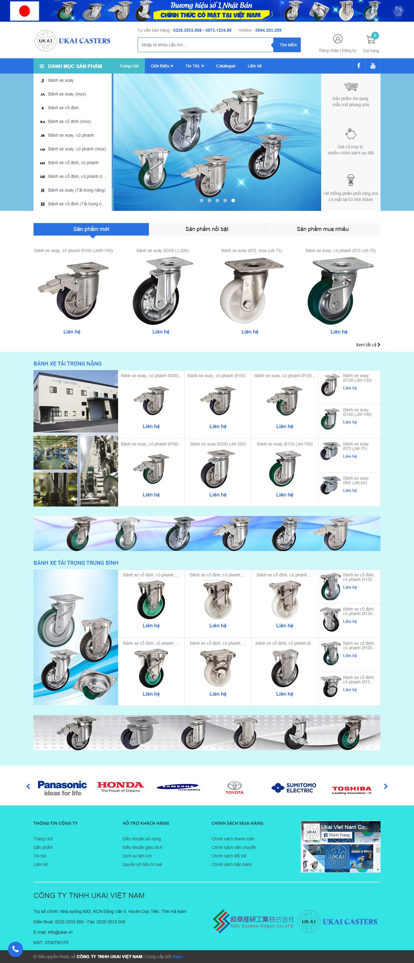 [caosusonthanh] Thiết kế Website web bánh xe chịu lực - ukaivn