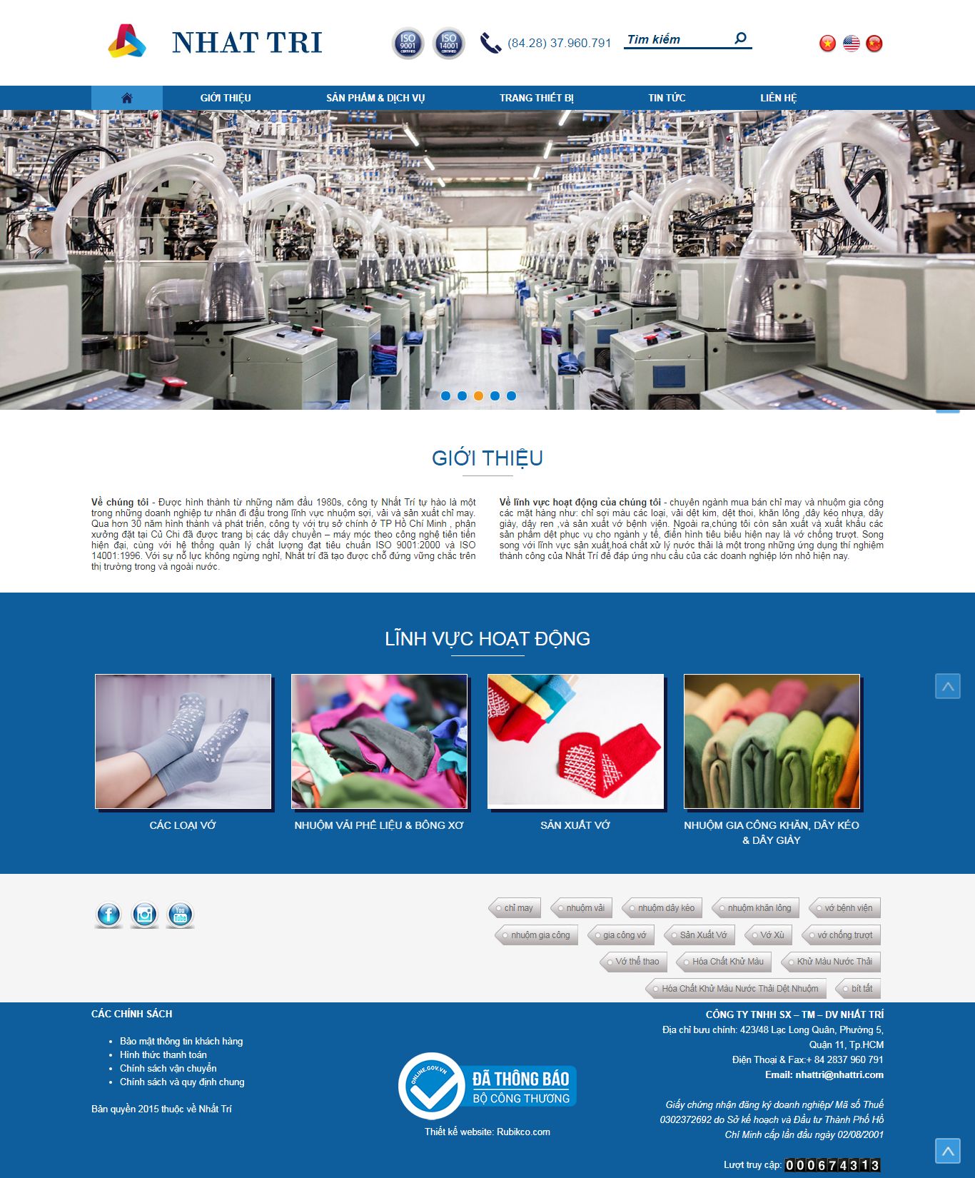 [vaithunbahung] Thiết kế Website web nhuộm công nghiệp - wwwnhattricom