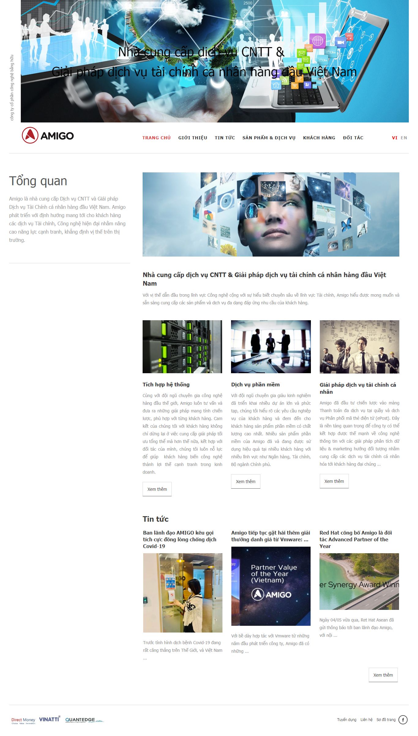 Thiết kế Website web dịch vụ tài chính - amigovn