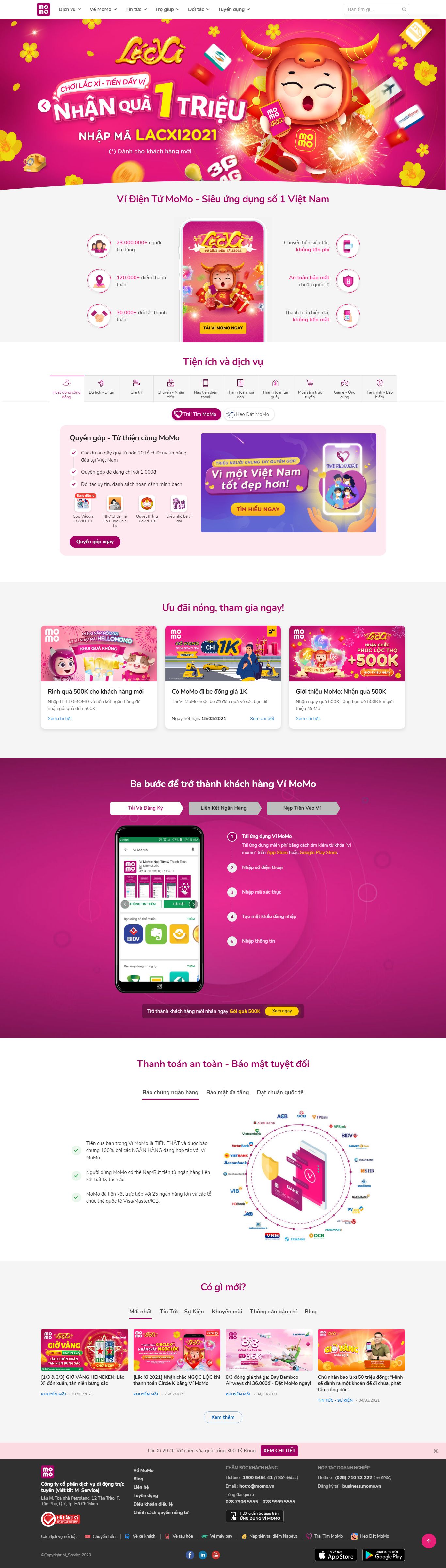 Thiết kế Website web dịch vụ tài chính - momovn