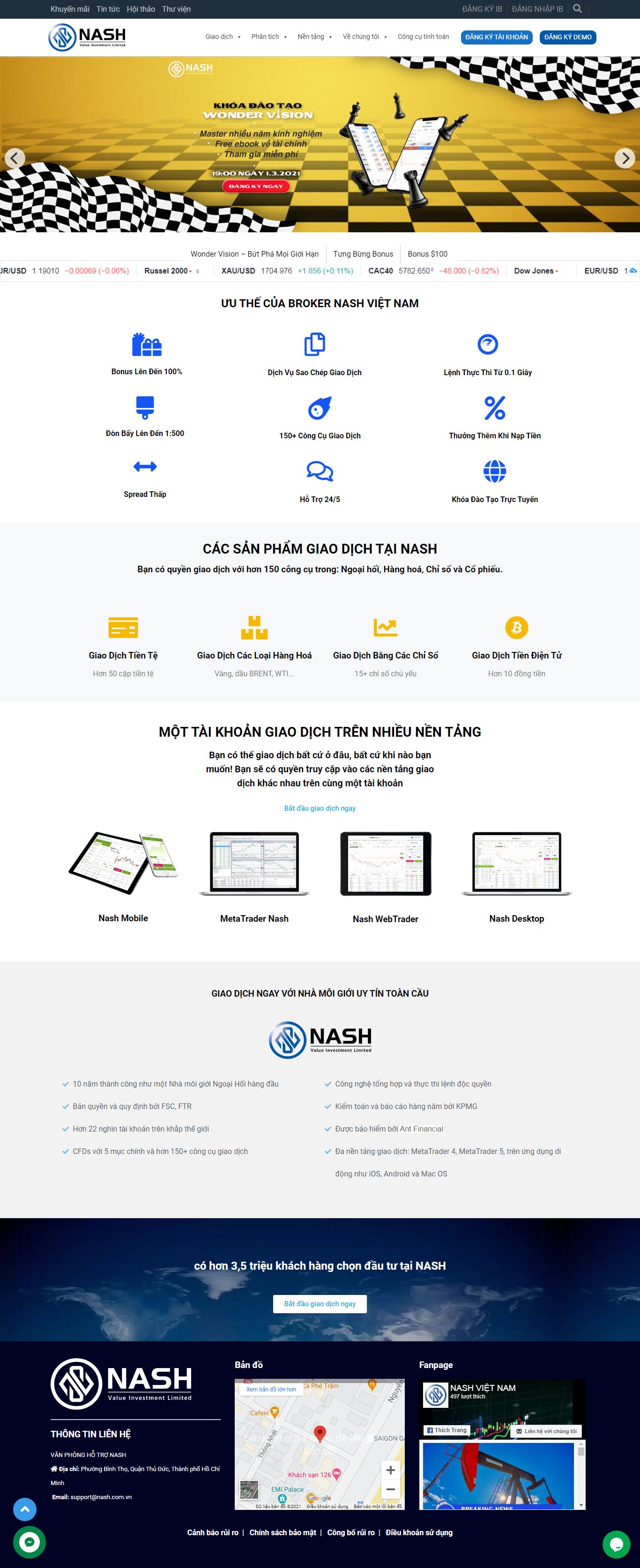 Thiết kế Website web dịch vụ tài chính - nashcomvn