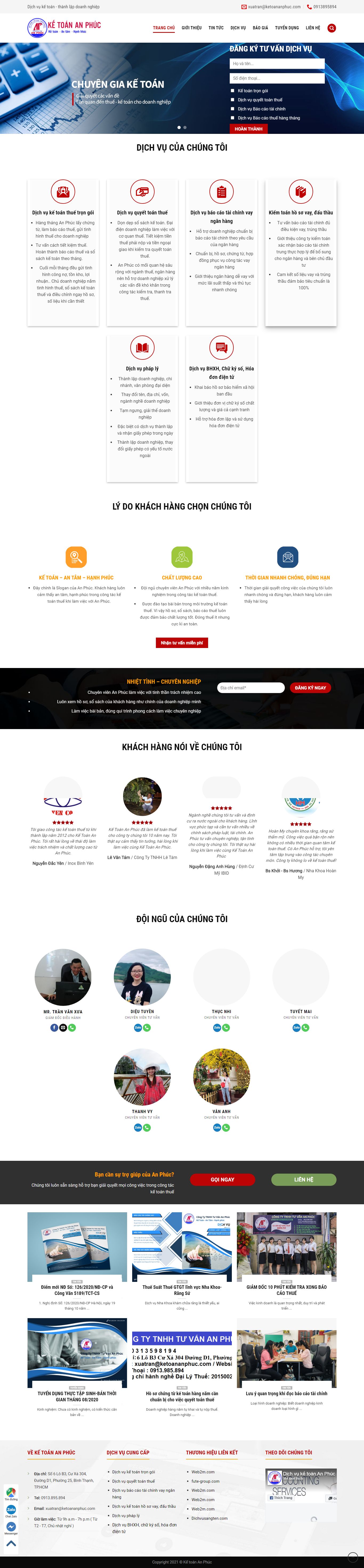 [hocketoanthuchanh] Thiết kế Website web dịch vụ kế toán - ketoananphuccom
