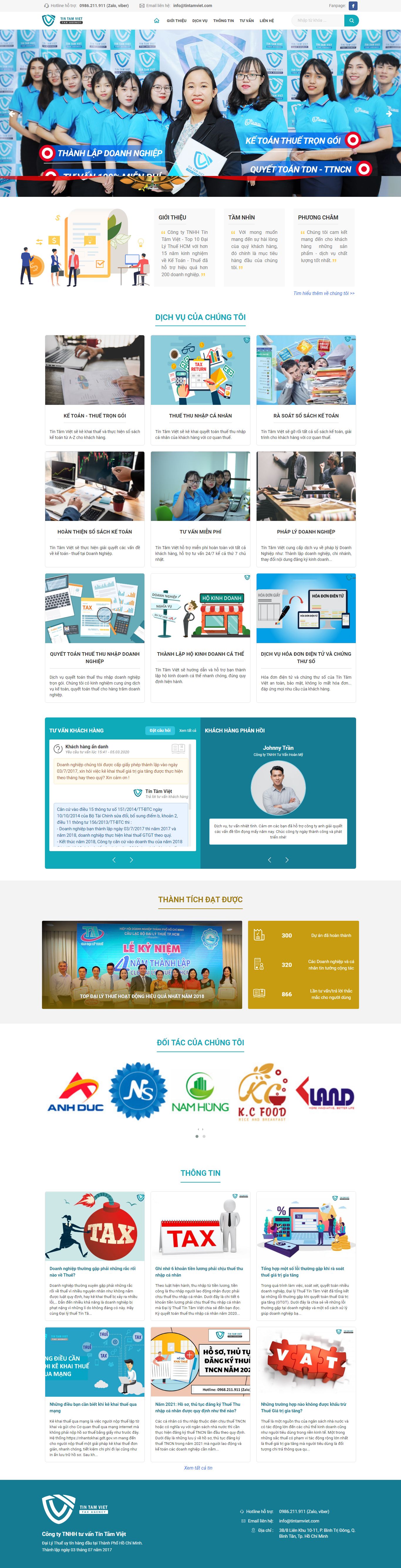 Thiết kế Website web dịch vụ kiểm toán - tintamvietcom
