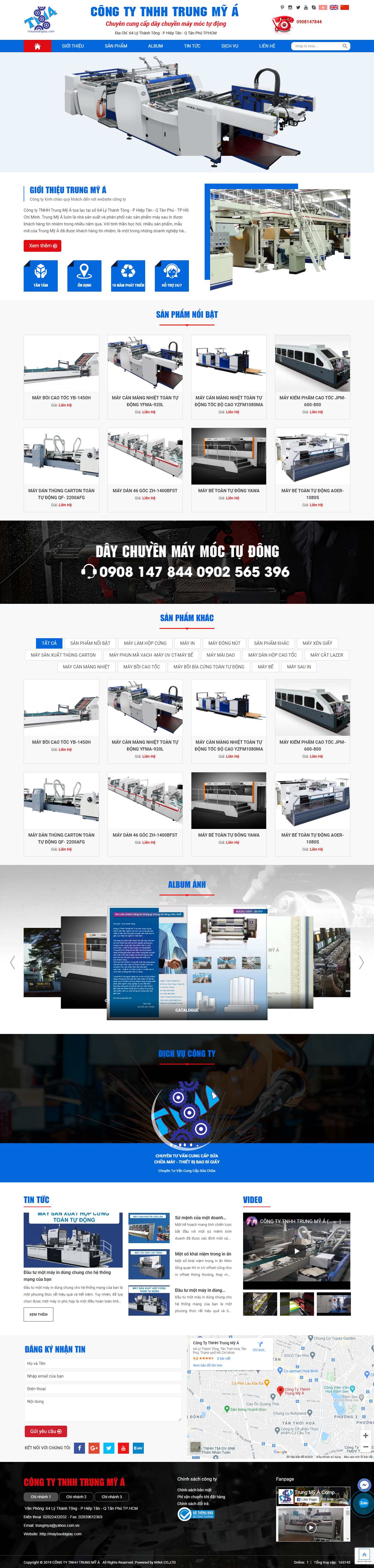 Thiết kế Website web máy cắt giấy - wwwmaybaobigiaycom