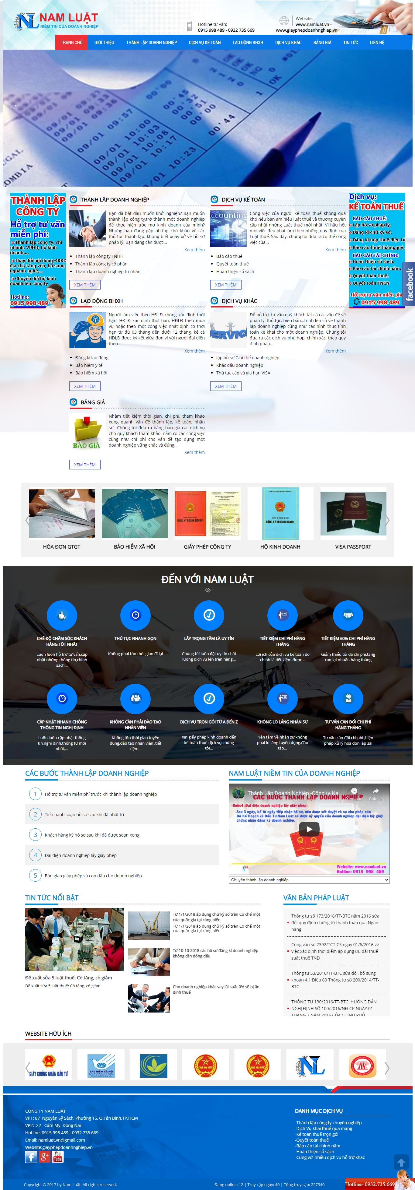 Thiết kế Website web dịch vụ kiểm toán - giayphepdoanhnghiepvn