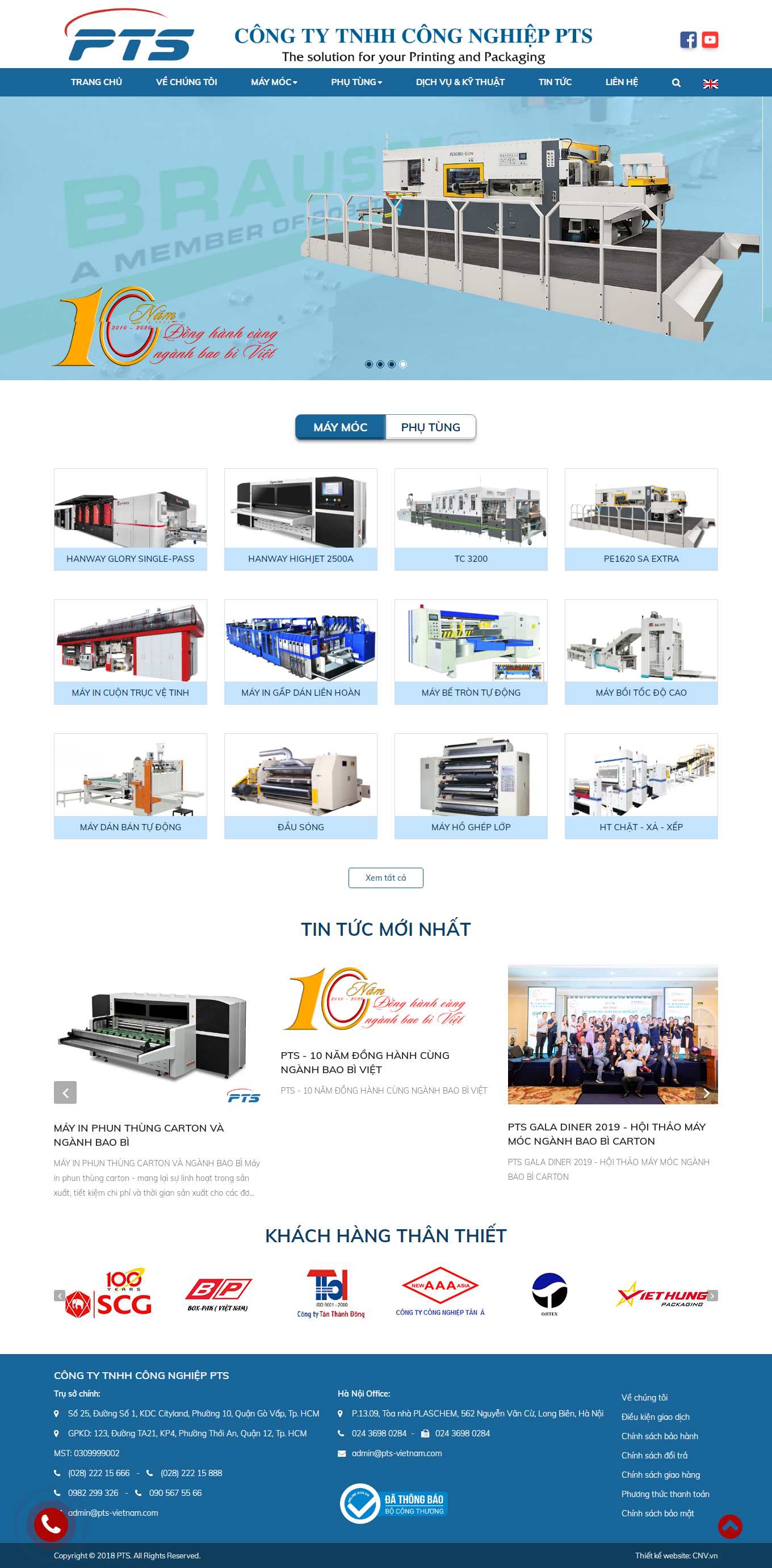 Thiết kế Website web máy cắt giấy - pts-vietnamcom