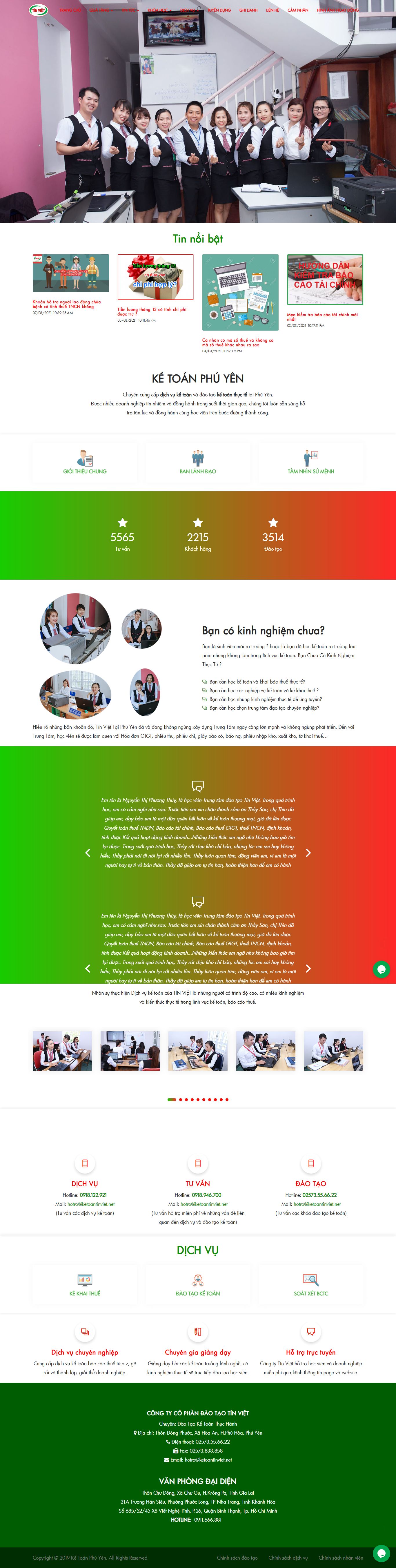 Thiết kế Website web dịch vụ kiểm toán - ketoantinvietnet