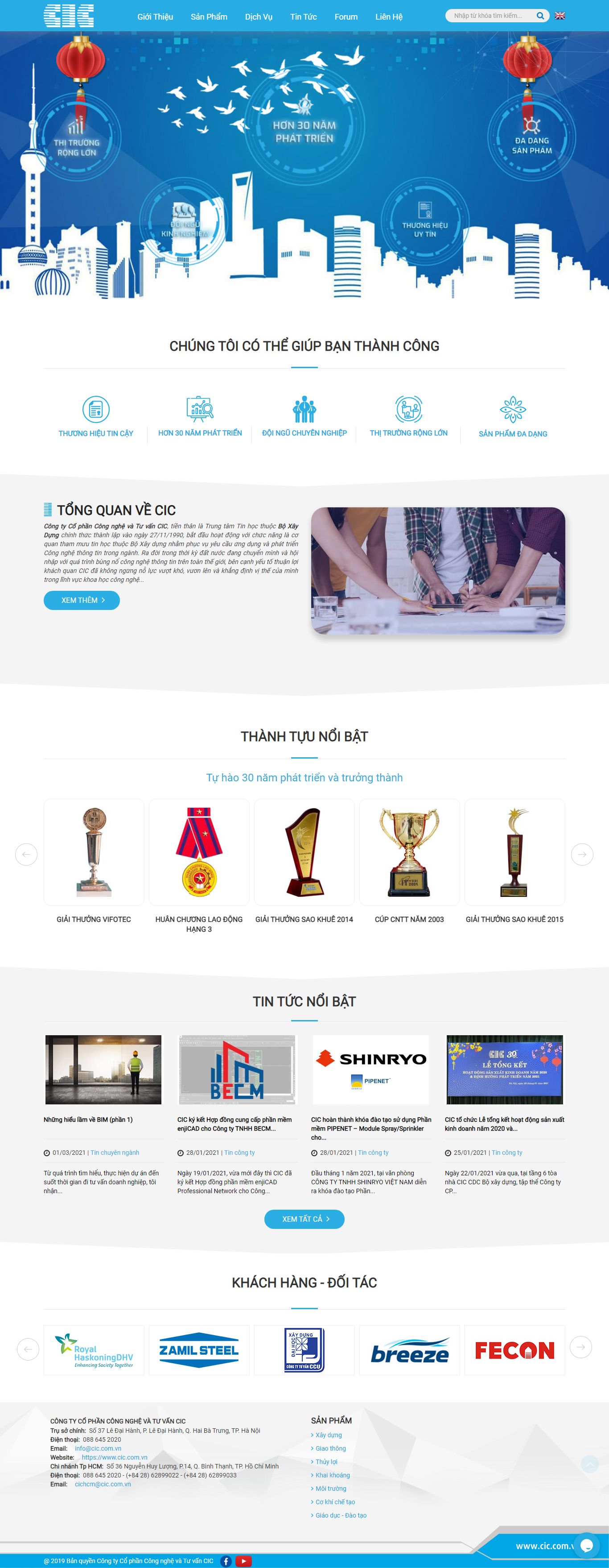 Thiết kế Website web phần mềm điện thoại - wwwciccomvn
