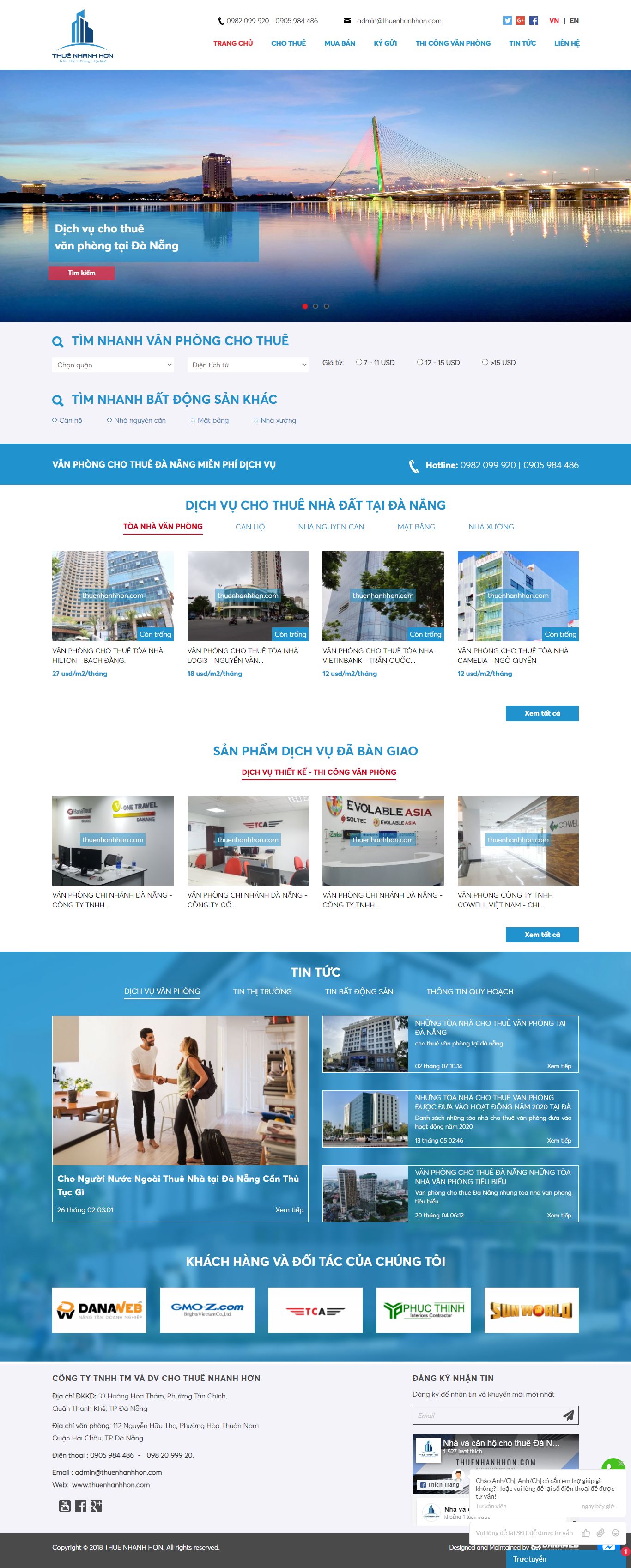 Thiết kế Website web mỗi giới bất động sản - thuenhanhhoncom