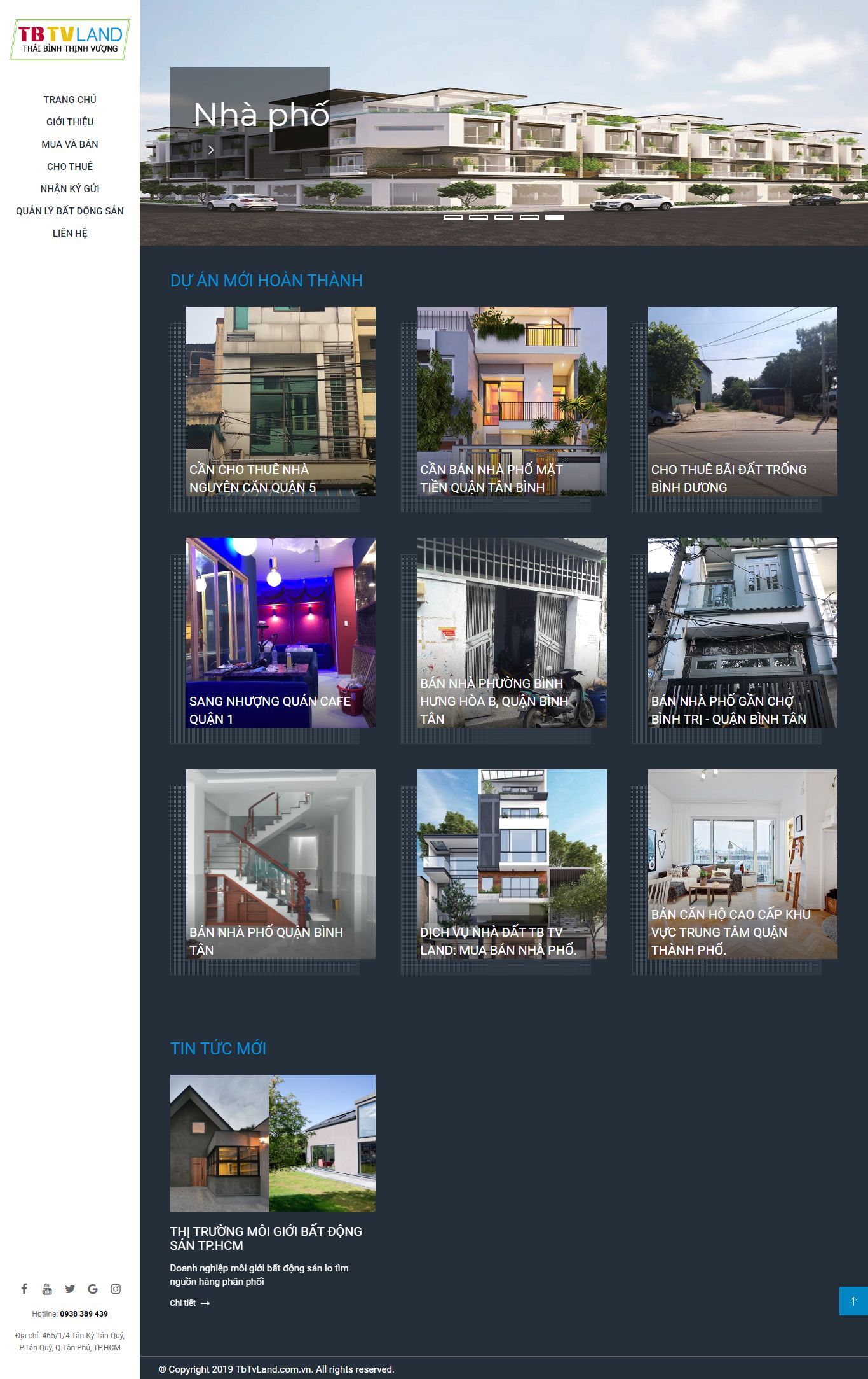 Thiết kế Website web mỗi giới bất động sản - thaibinhthinhvuongcomvn